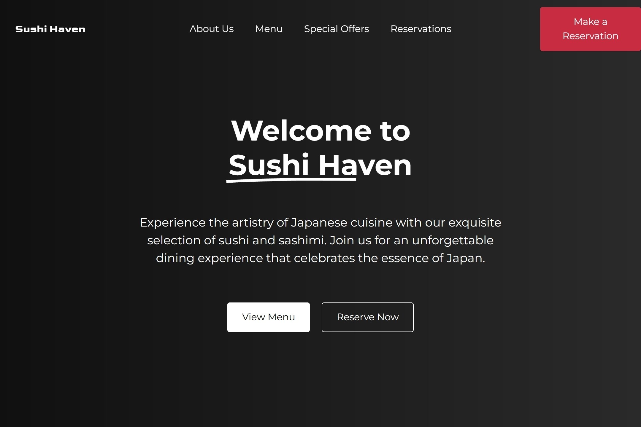 Japanese restaurant website template