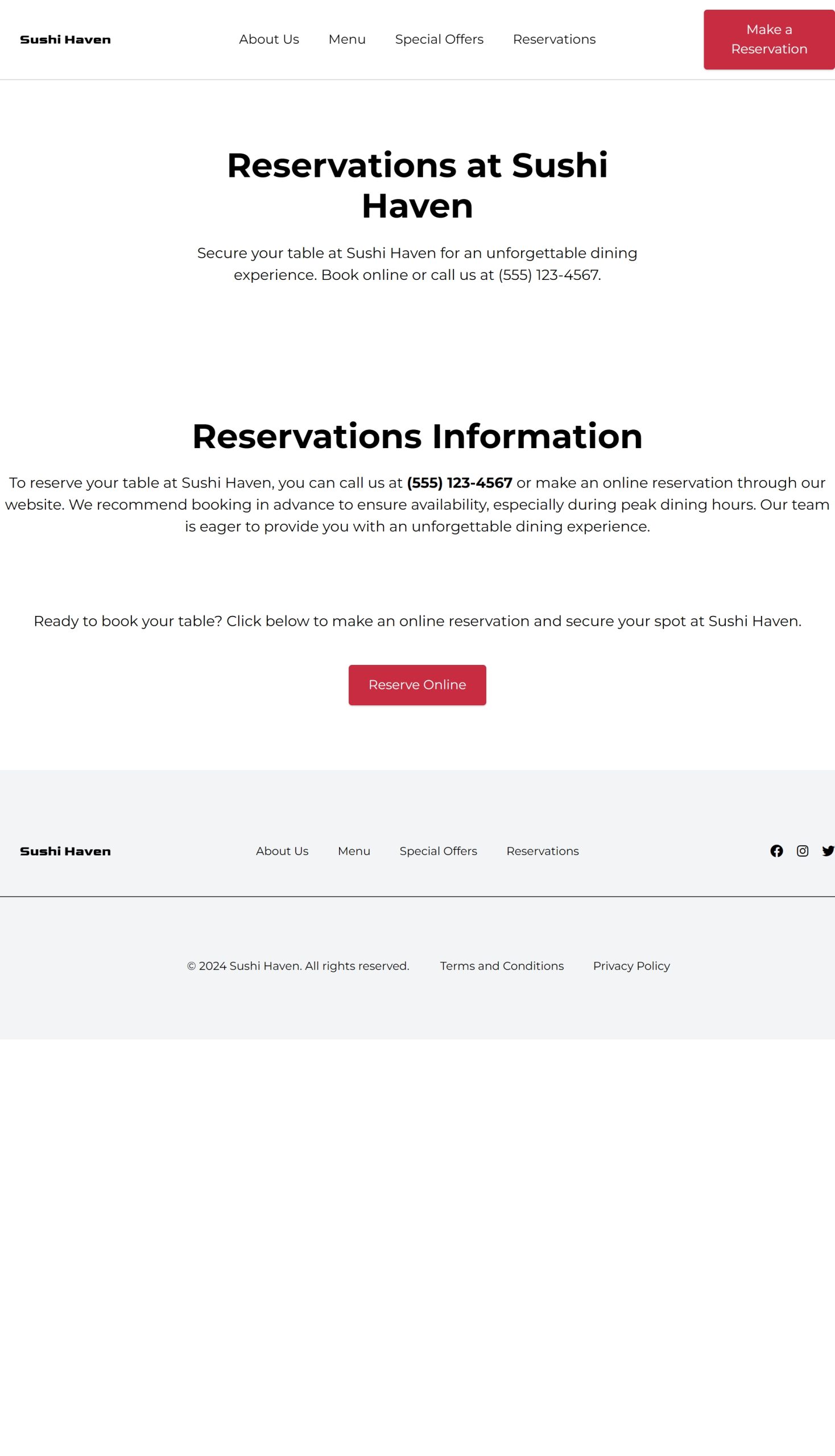 Reservations