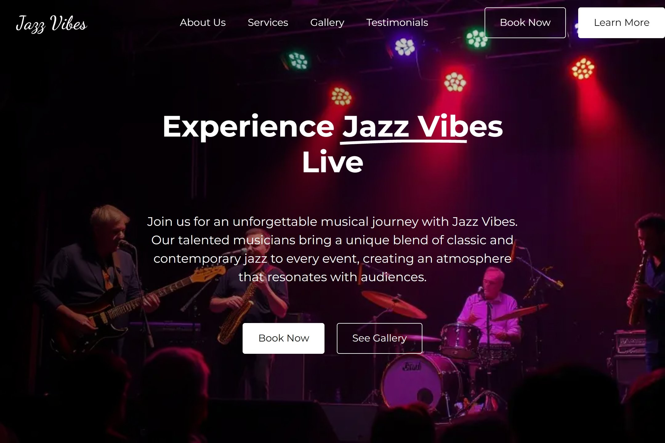 Jazz band website template