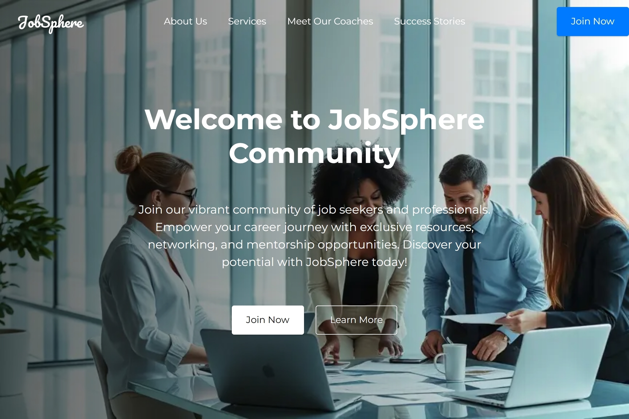 Job search community website template