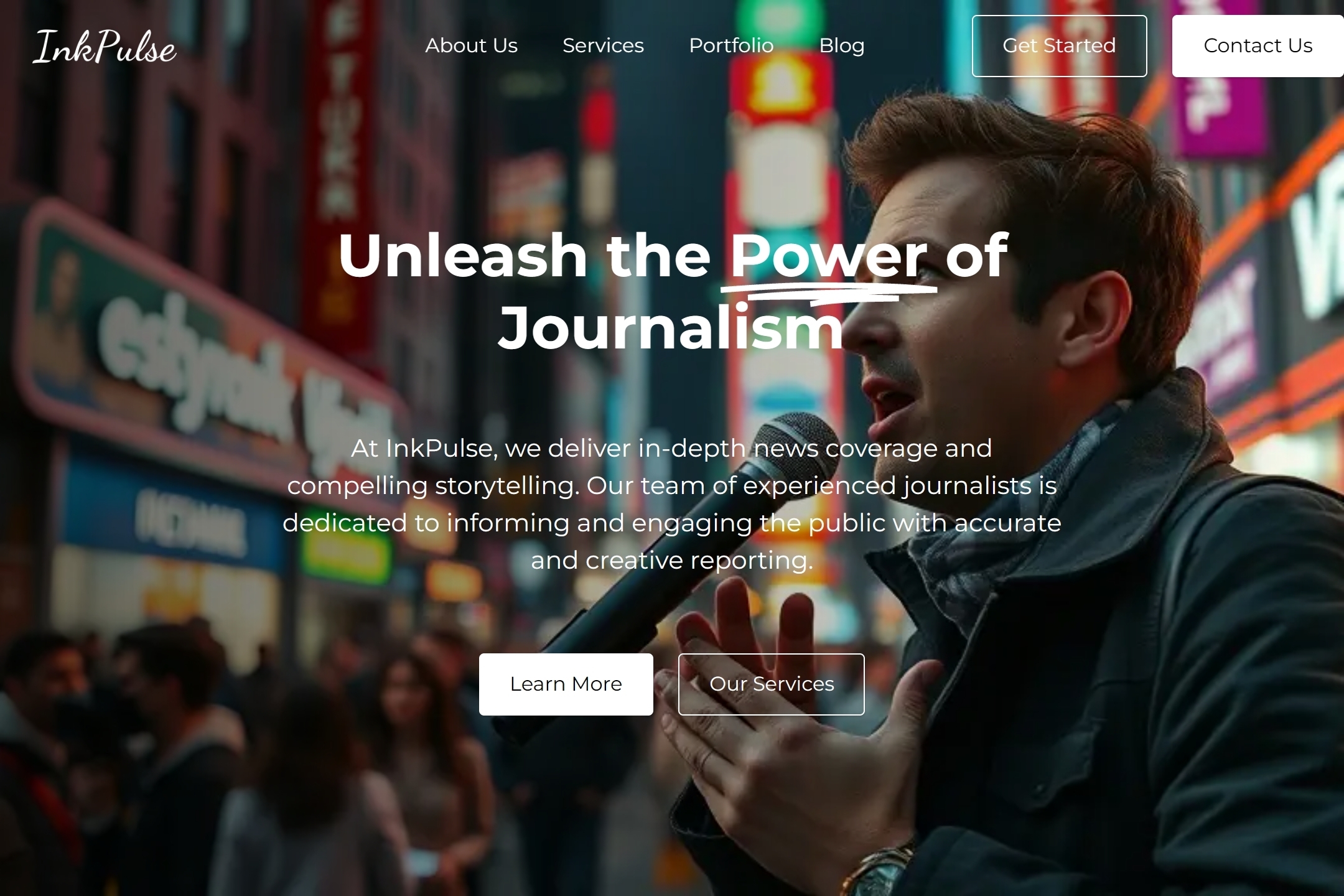 Journalist website template