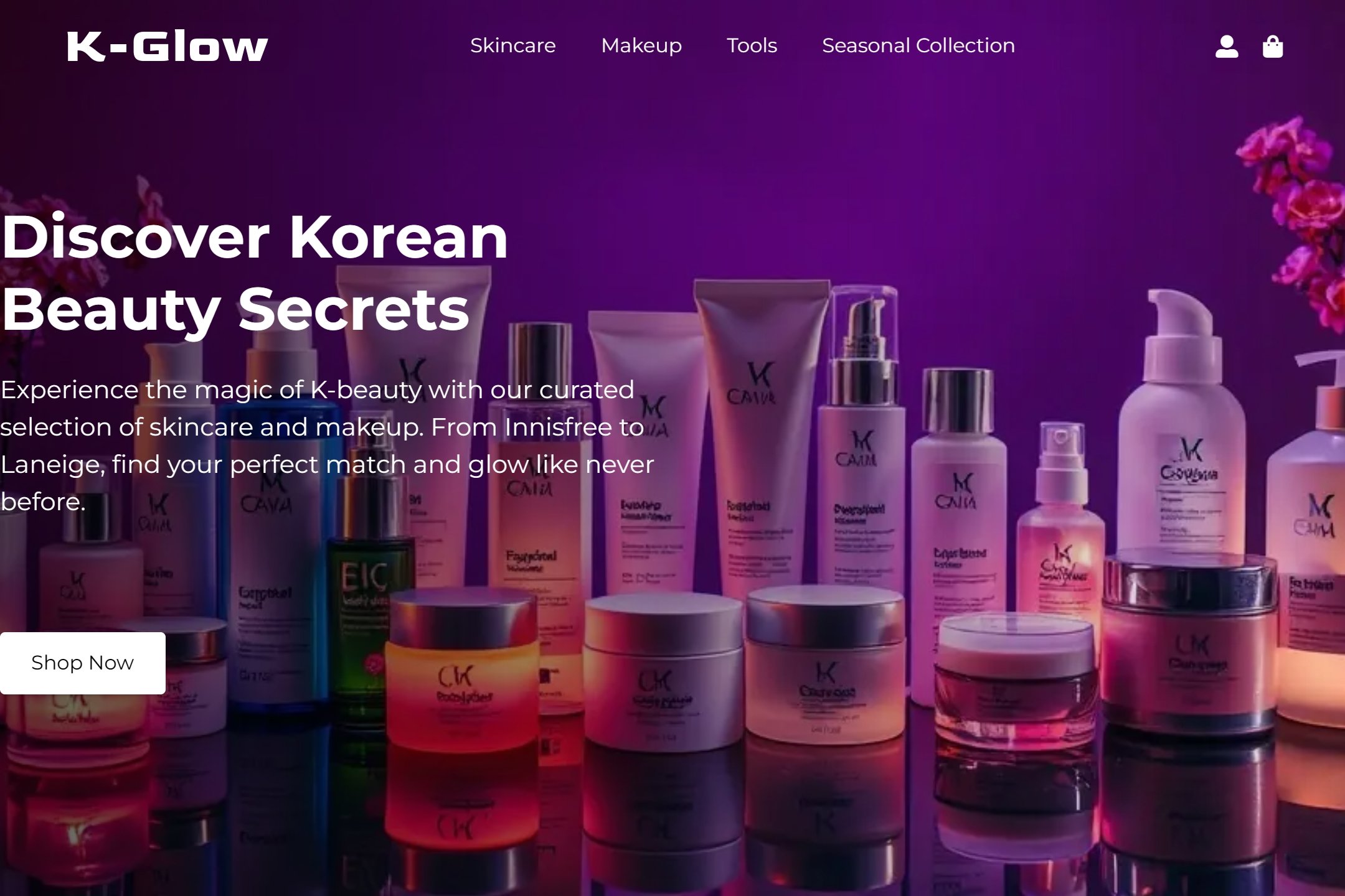 Korean cosmetics website template