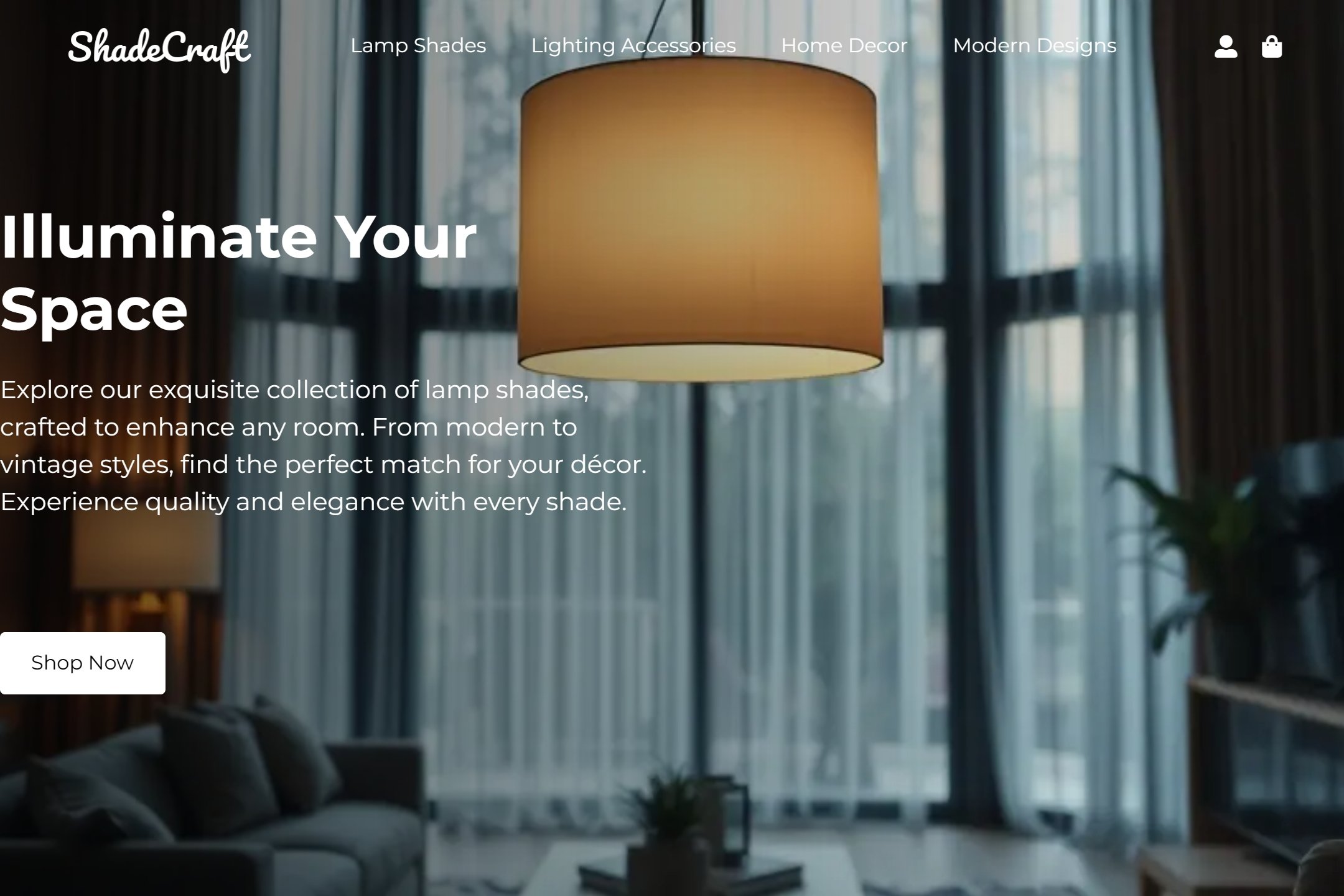 Lamp shade supplier website template