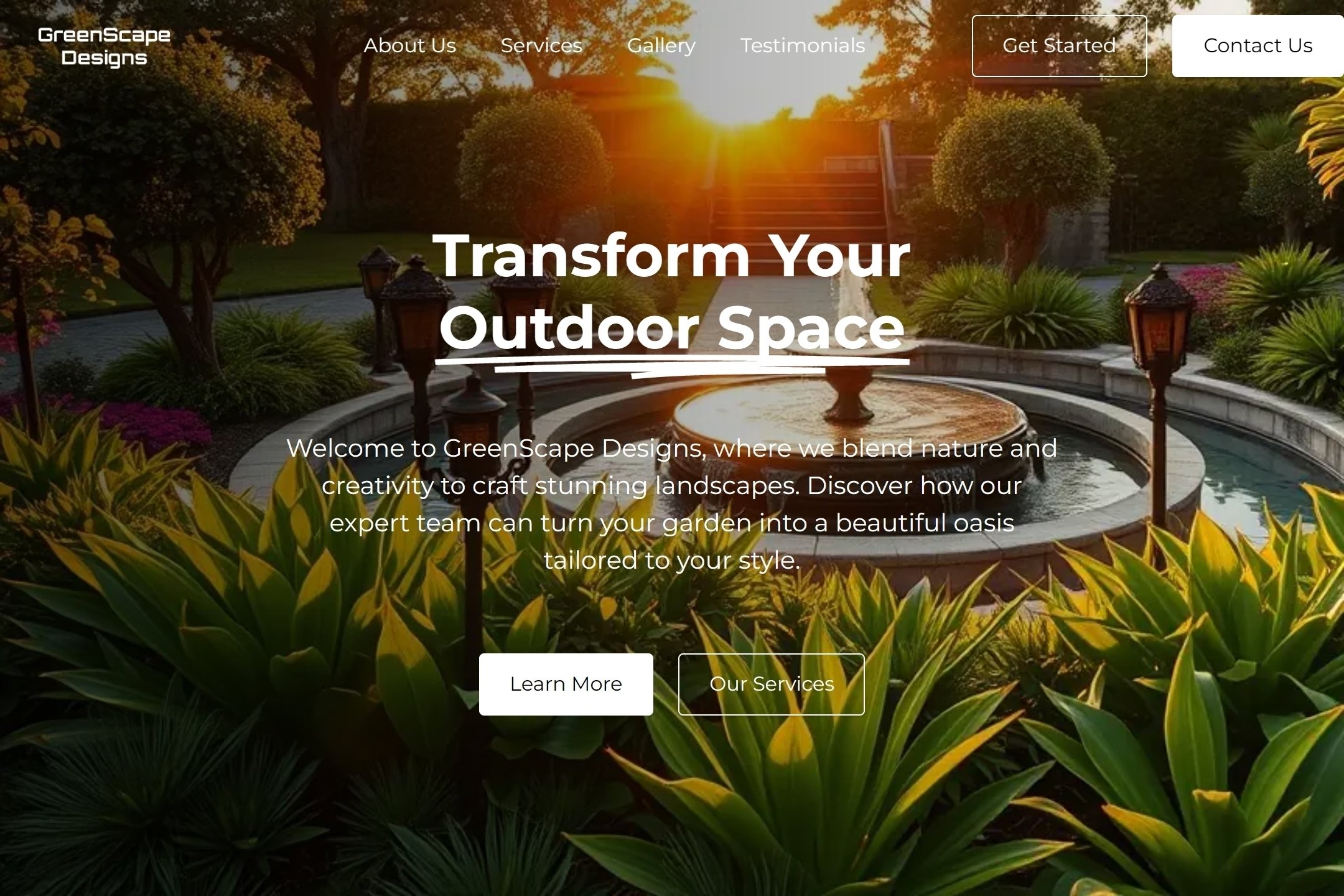 Landscape designer website template