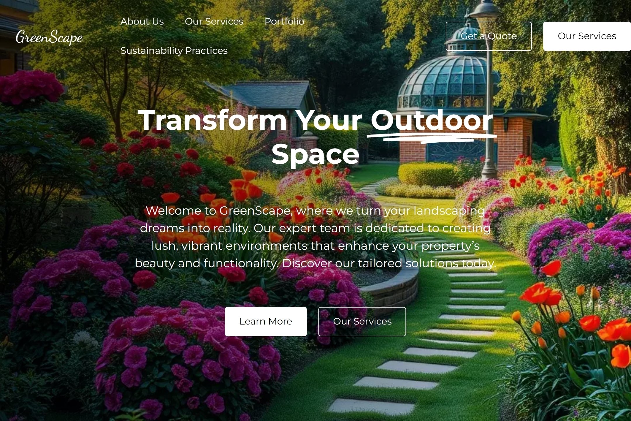 Landscaping website template