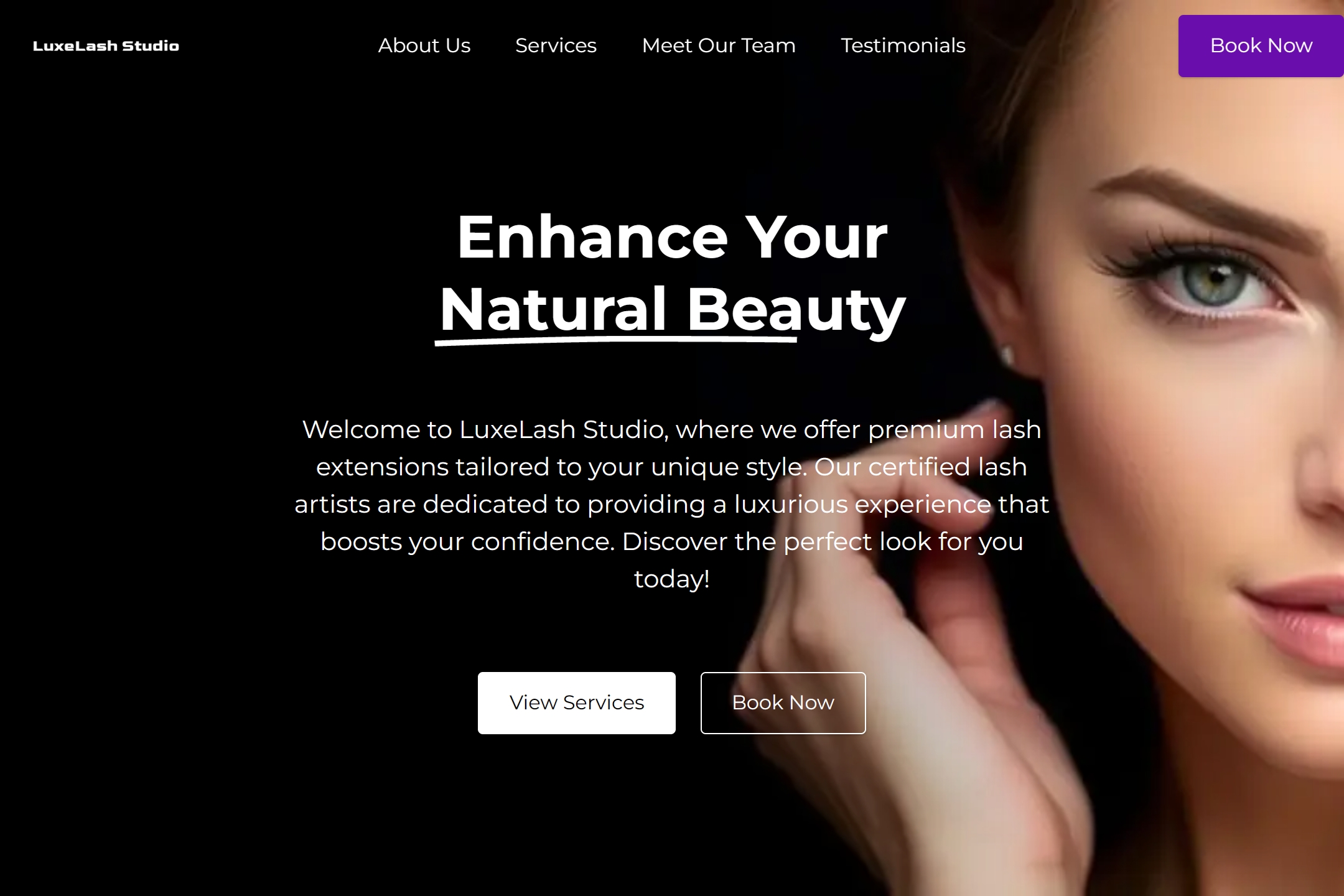 Lash extension service website template