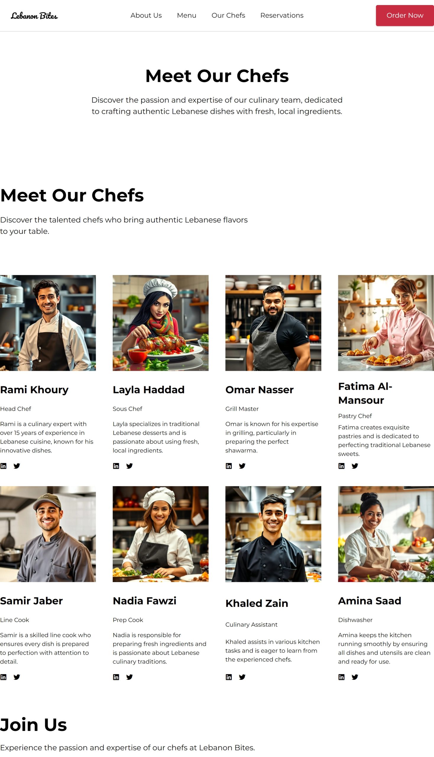 Our Chefs