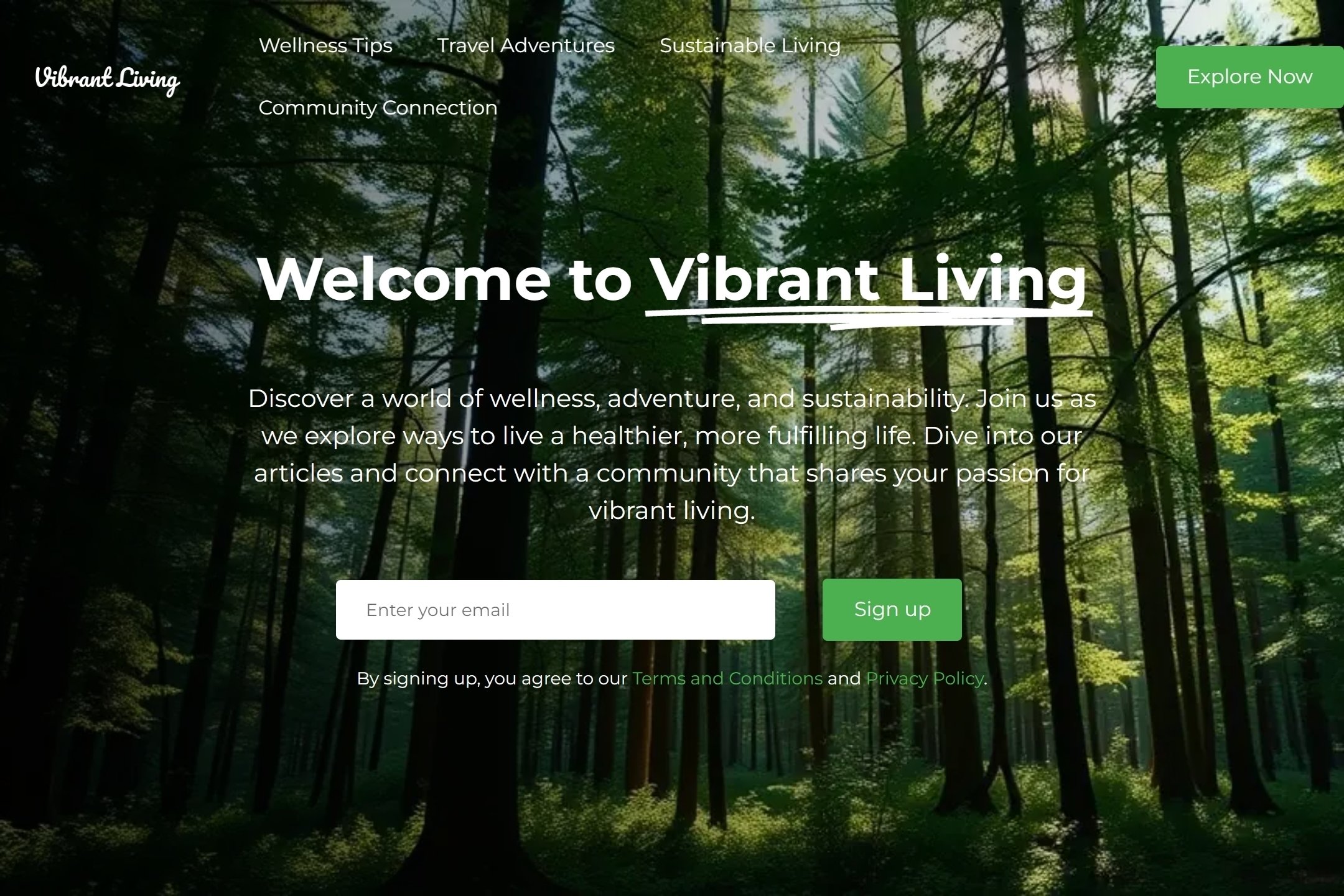 Lifestyle blog website template