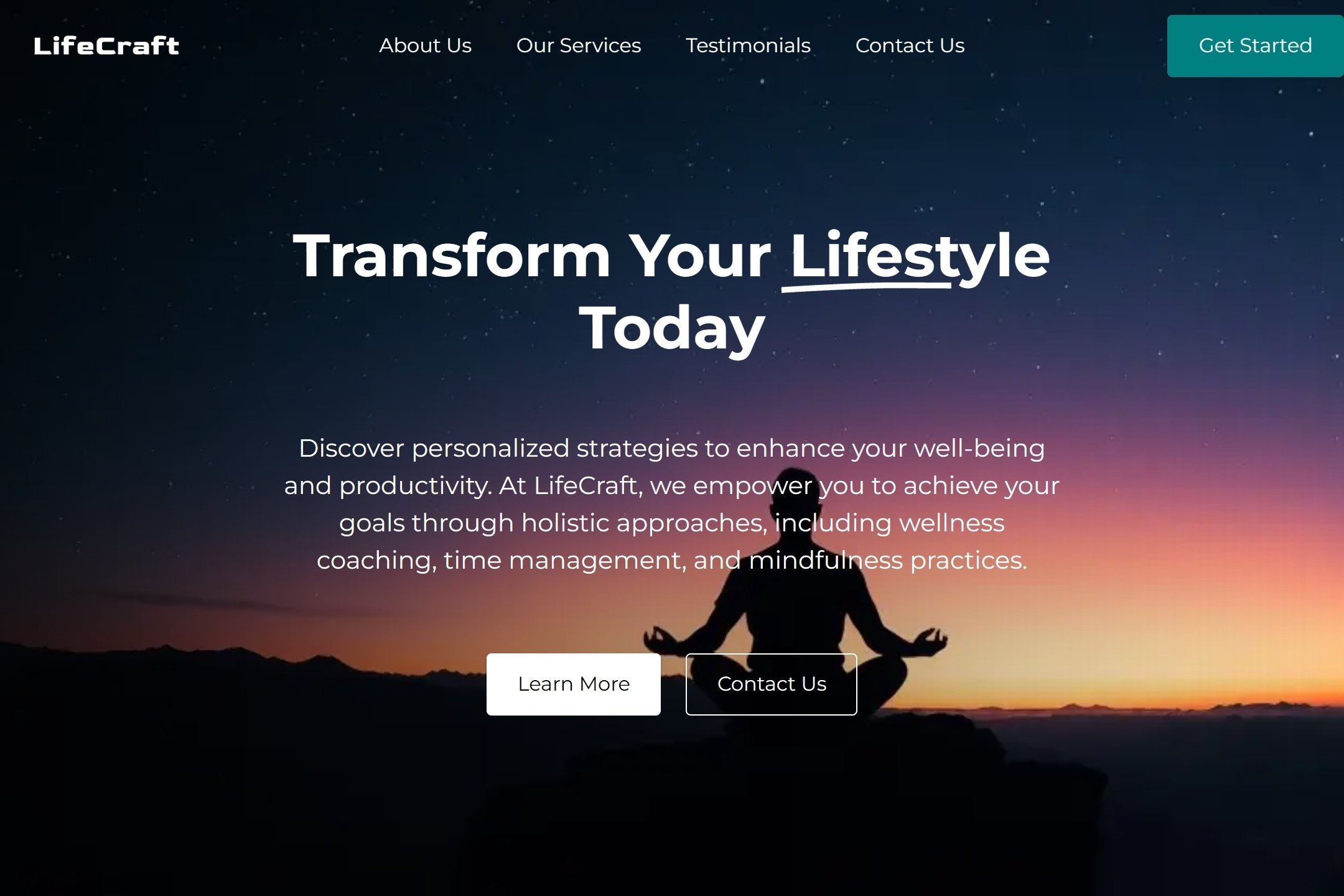 Lifestyle consultant website template