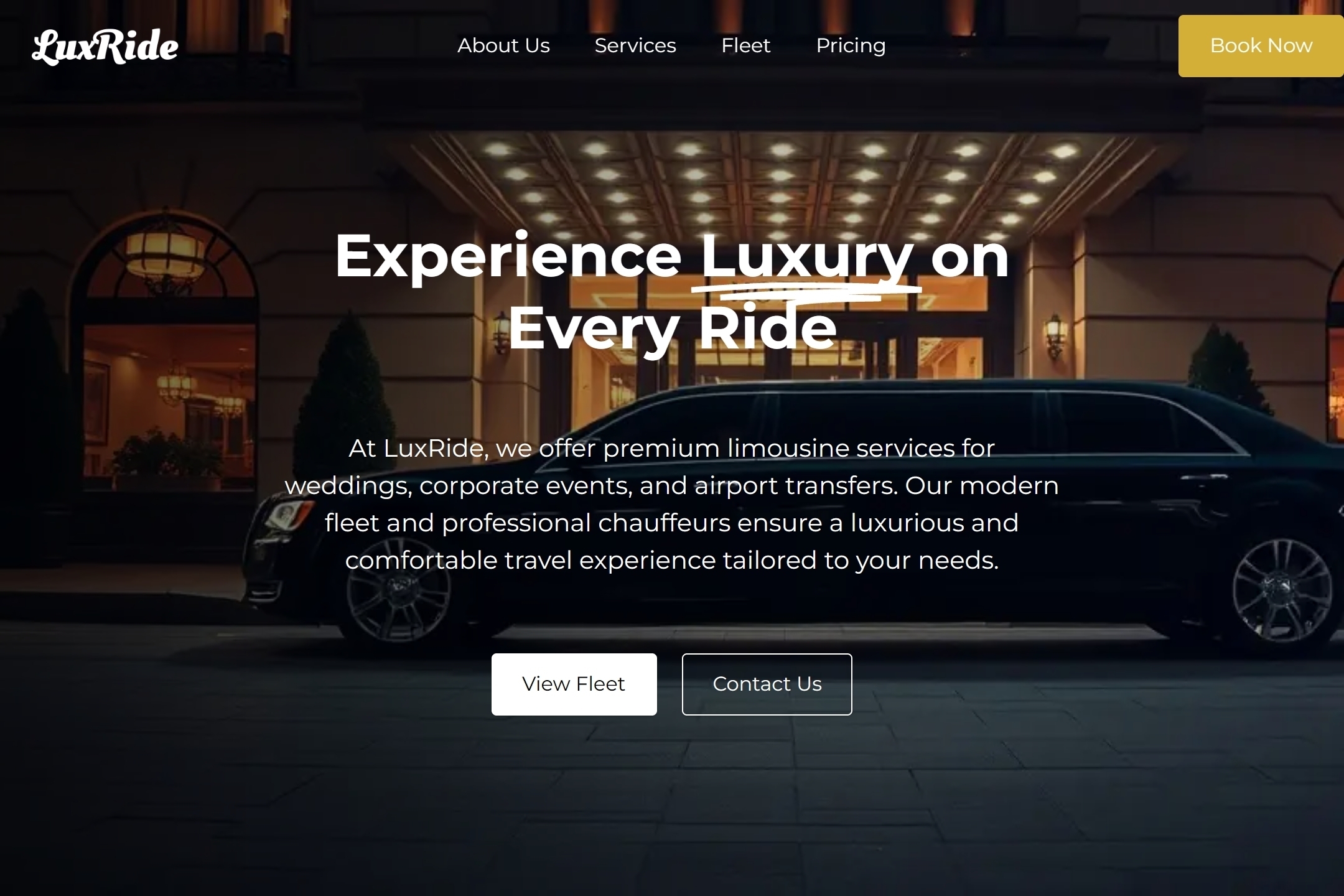 Limousine service website template