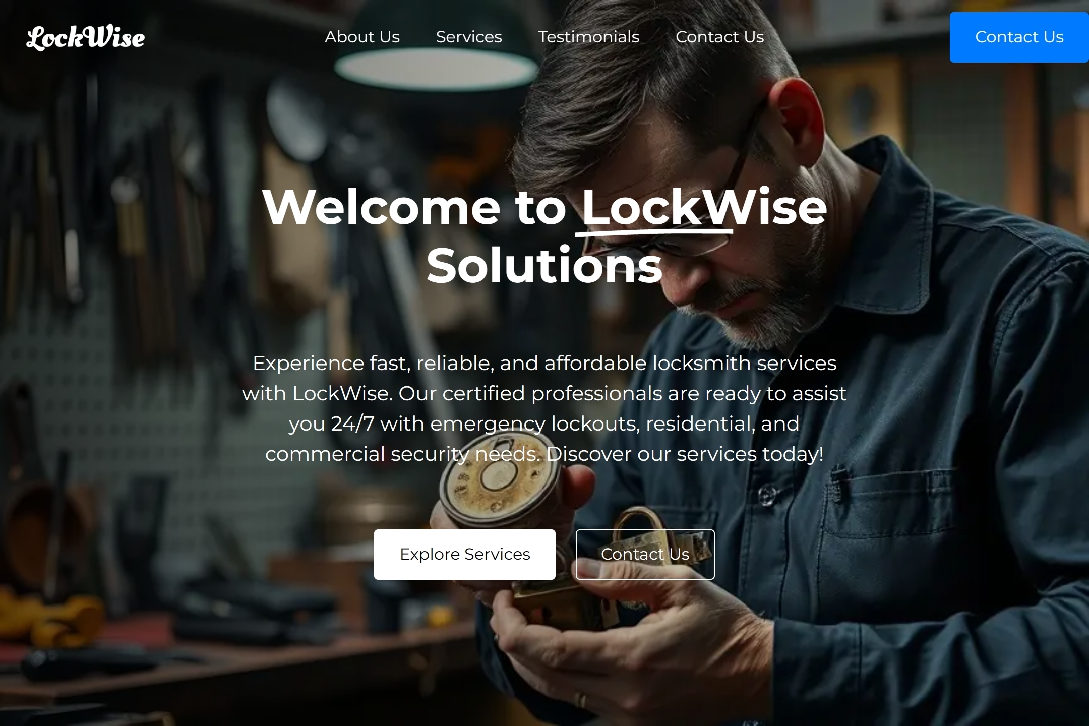 Locksmith website template