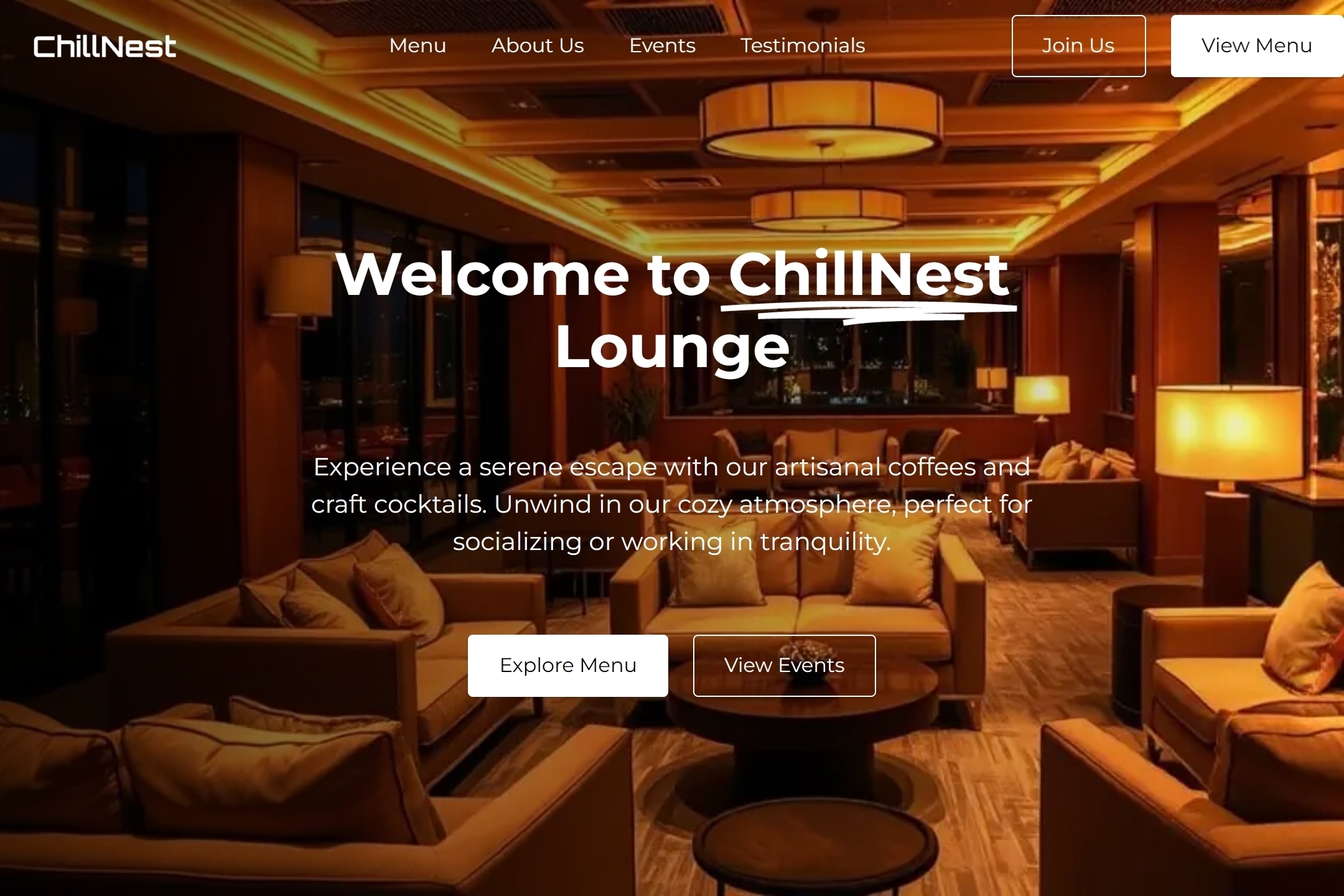 Lounge website template