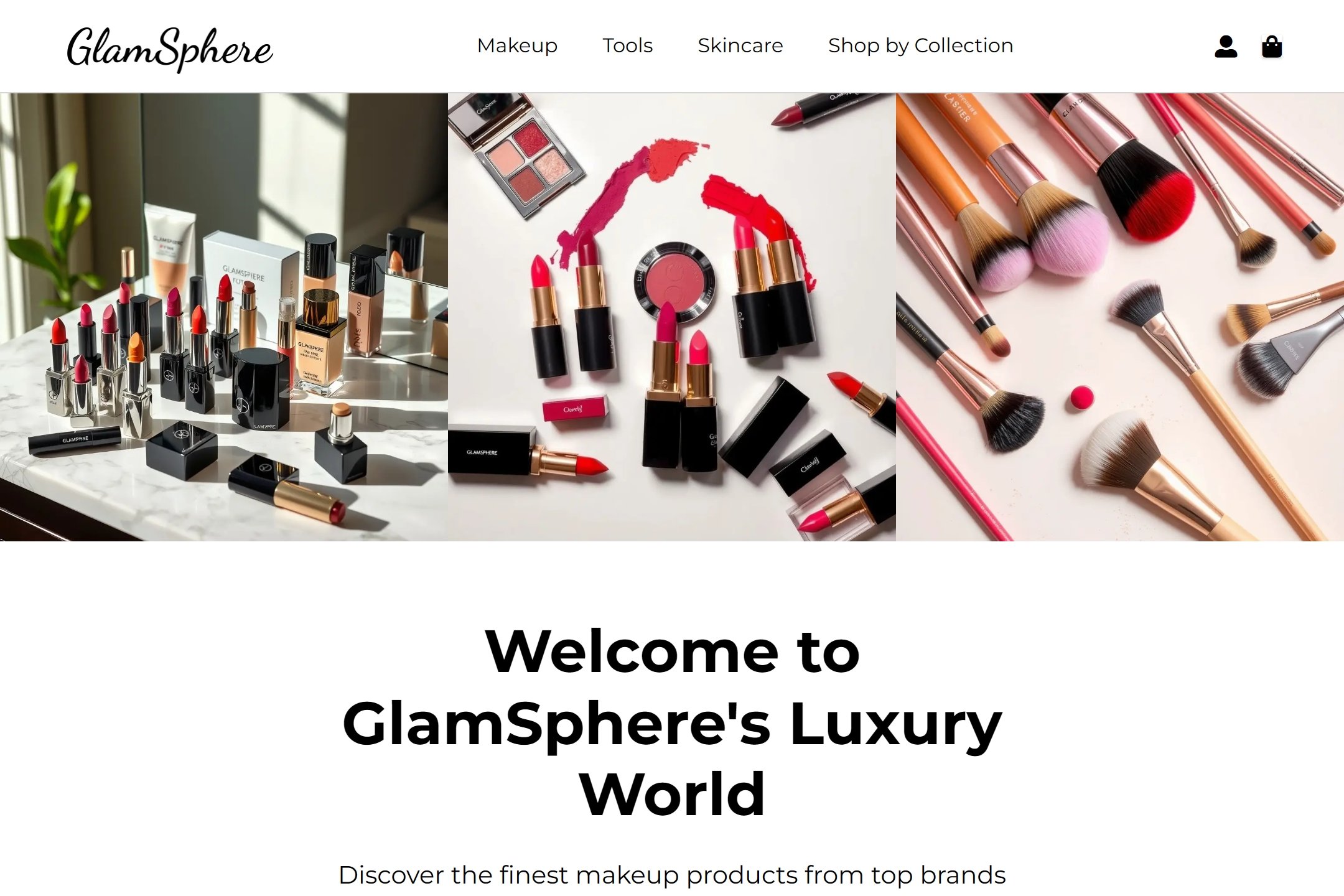 Makeup shop website template