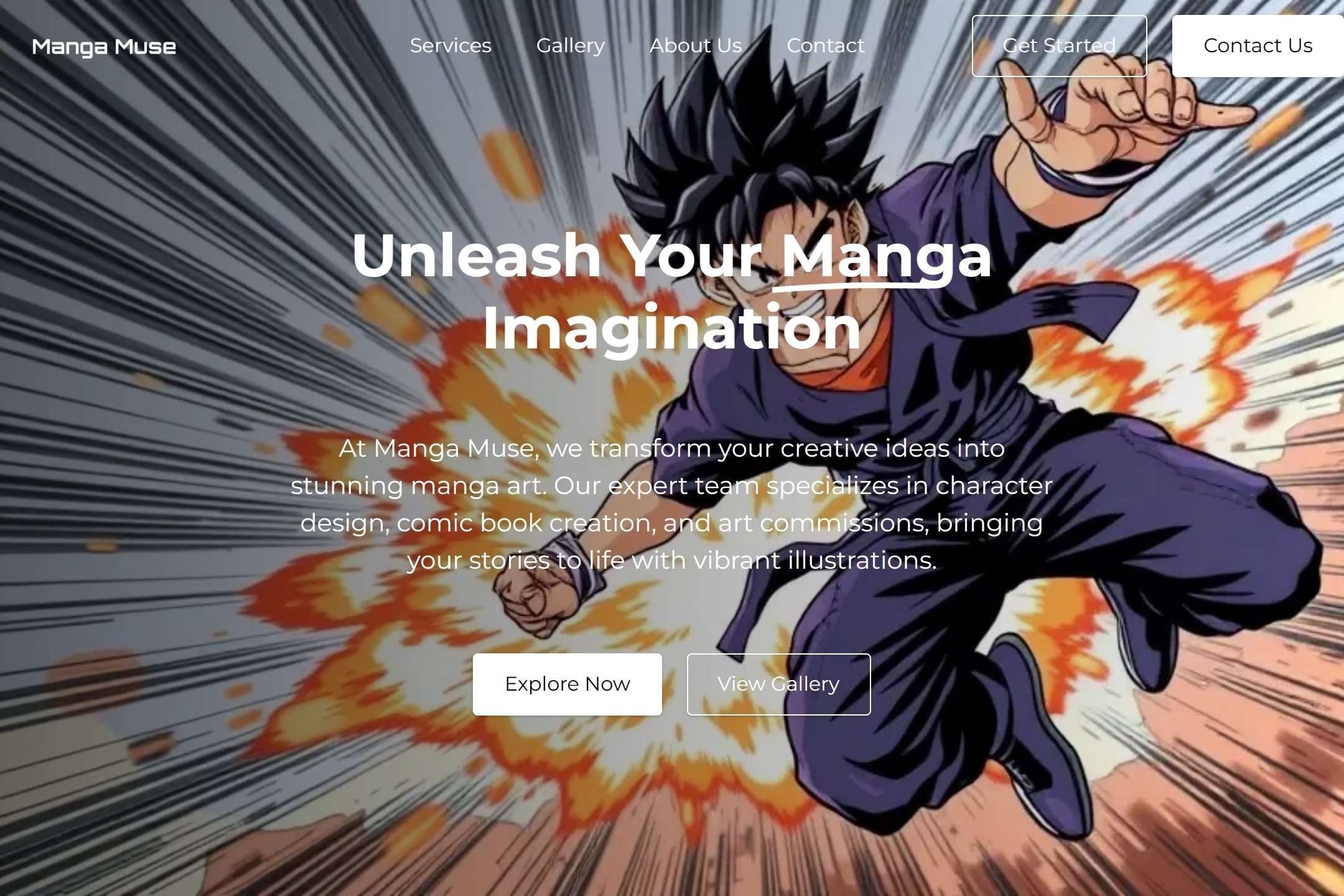 Manga artist website template