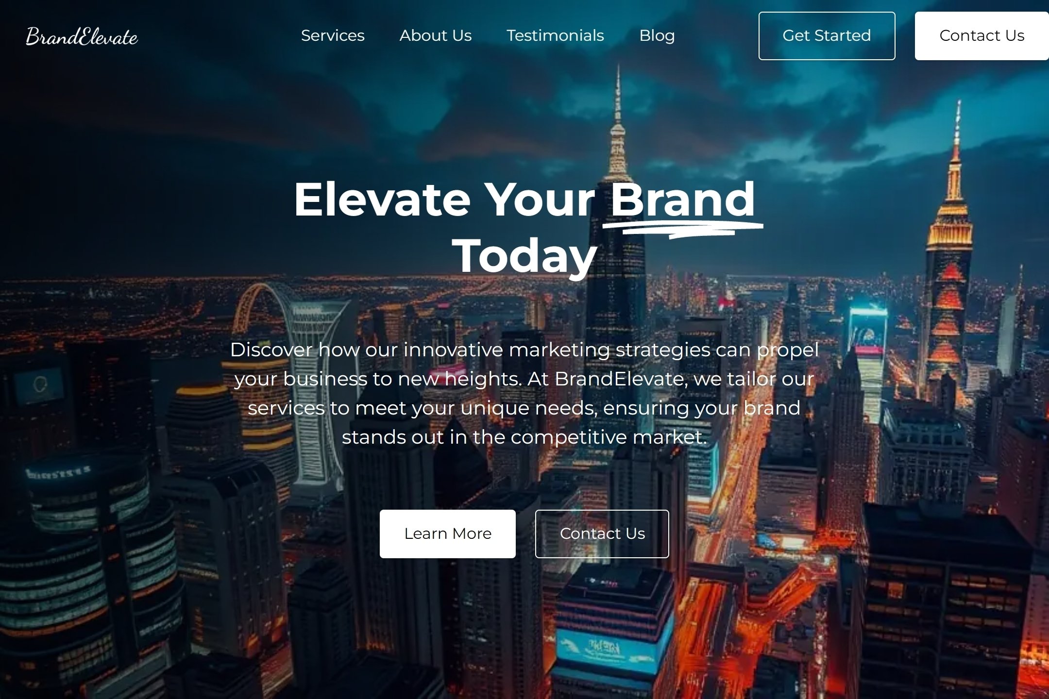 Marketing agency website template