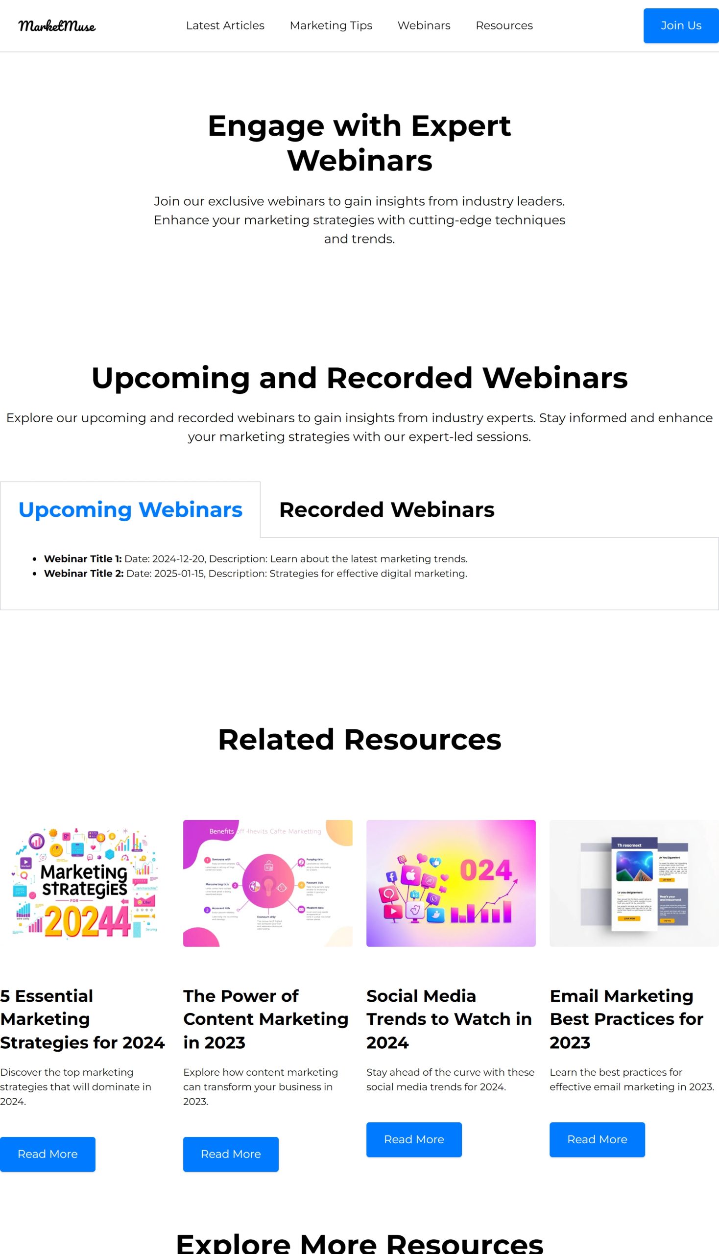 Webinars