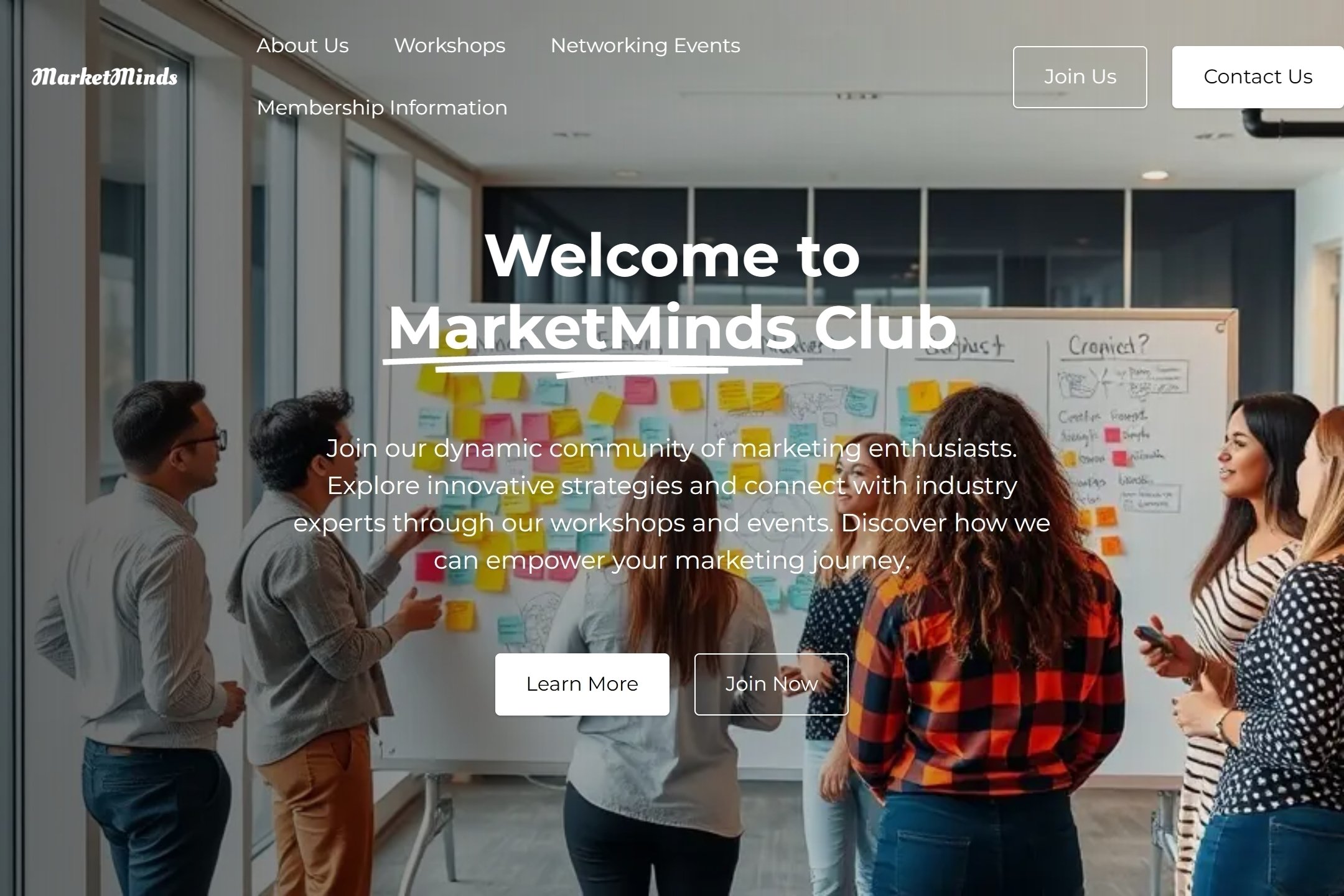 Marketing Club website template