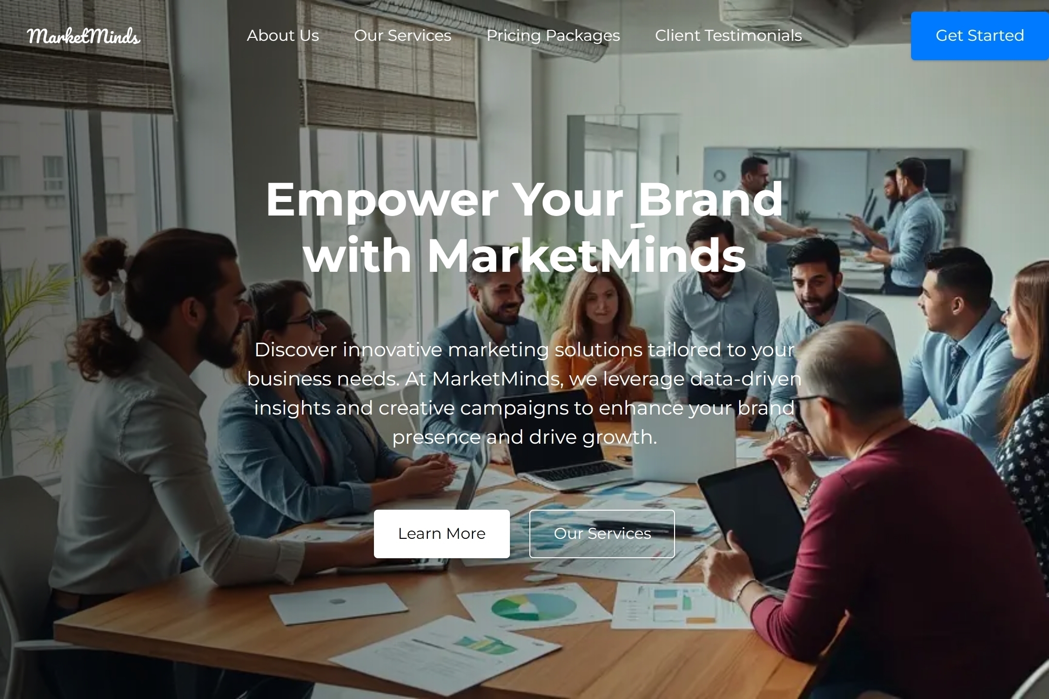Marketing consultant website template