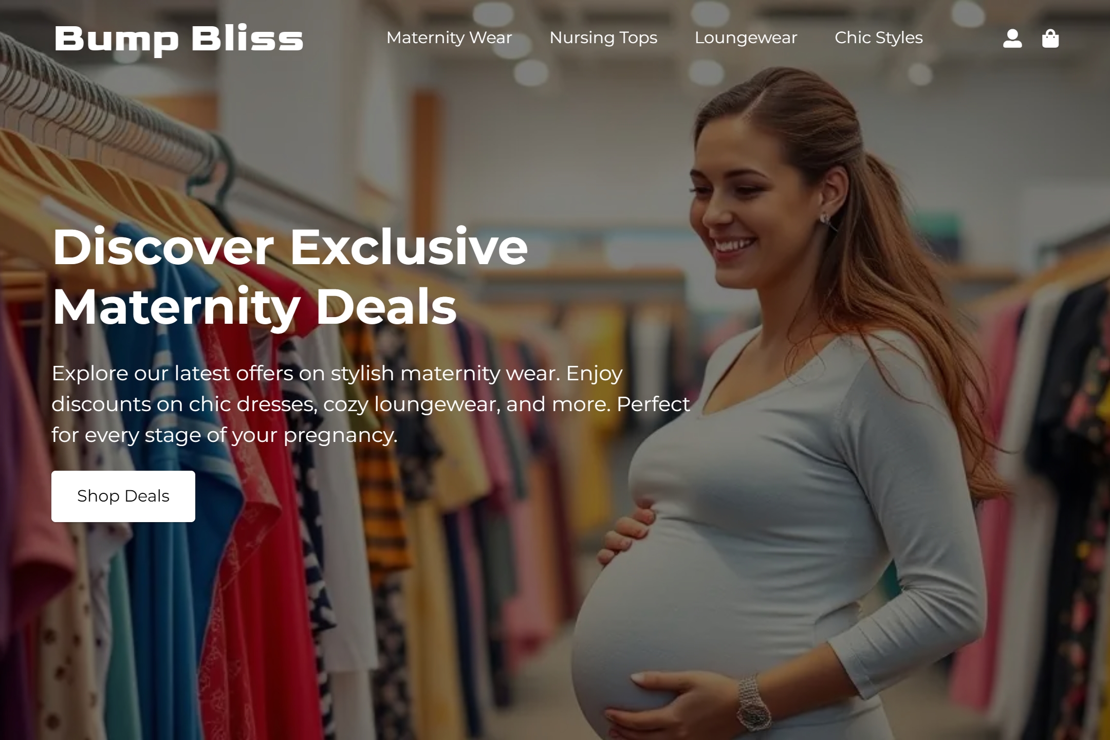 Maternity clothing store website template