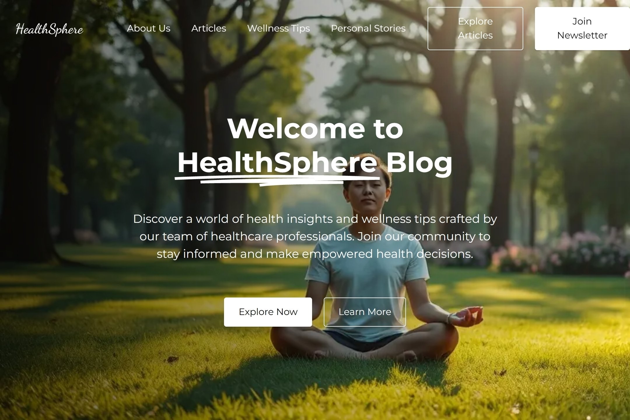 Medical blog website template