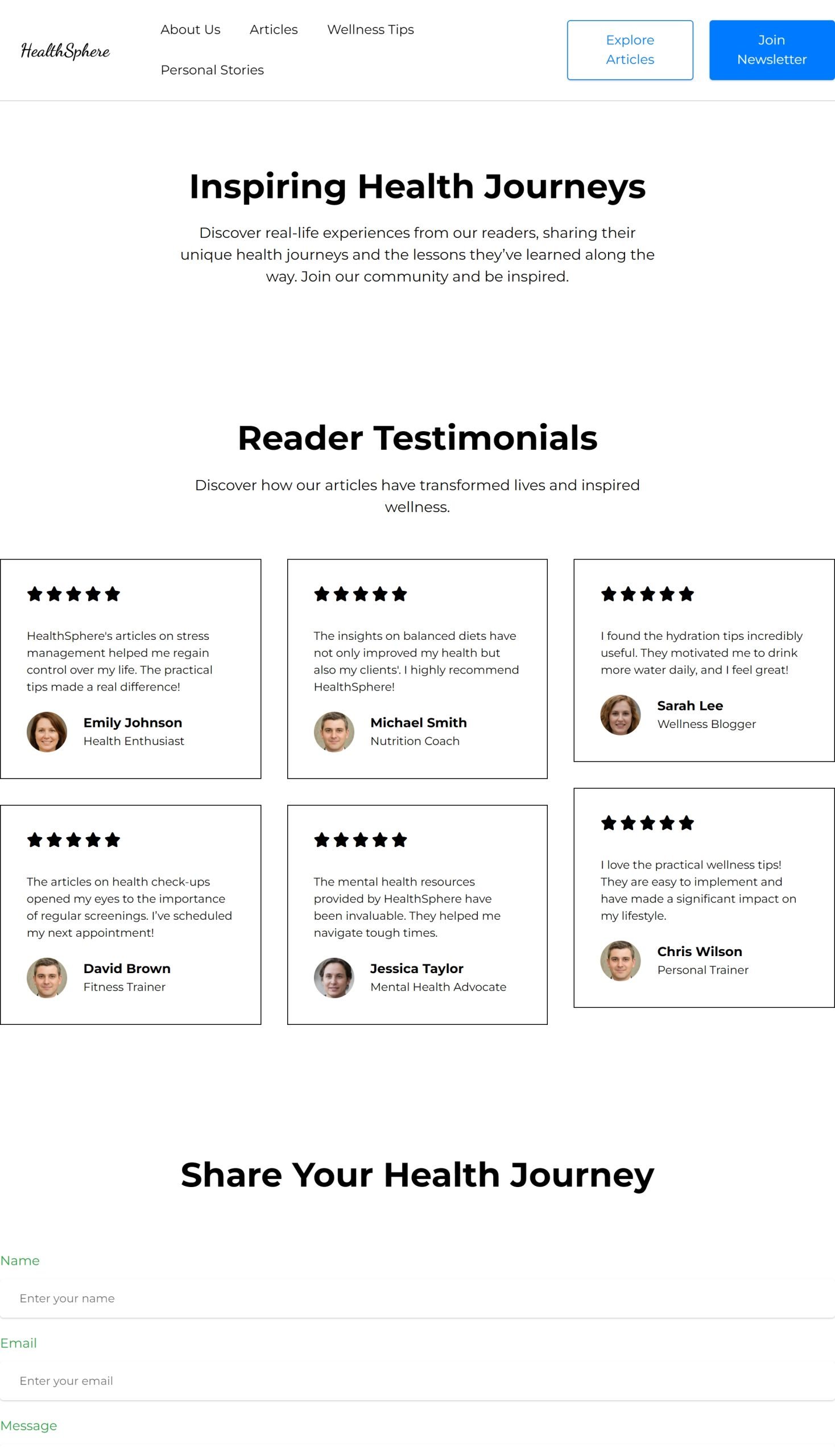 Personal Stories
