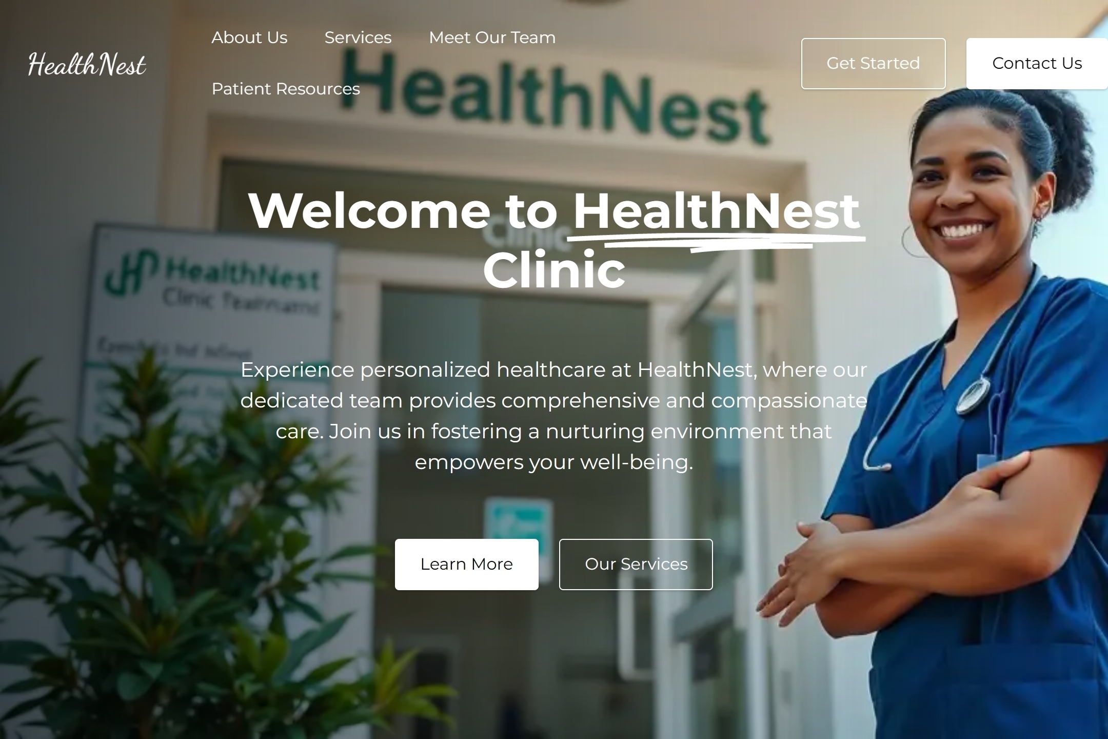 Medical clinic website template