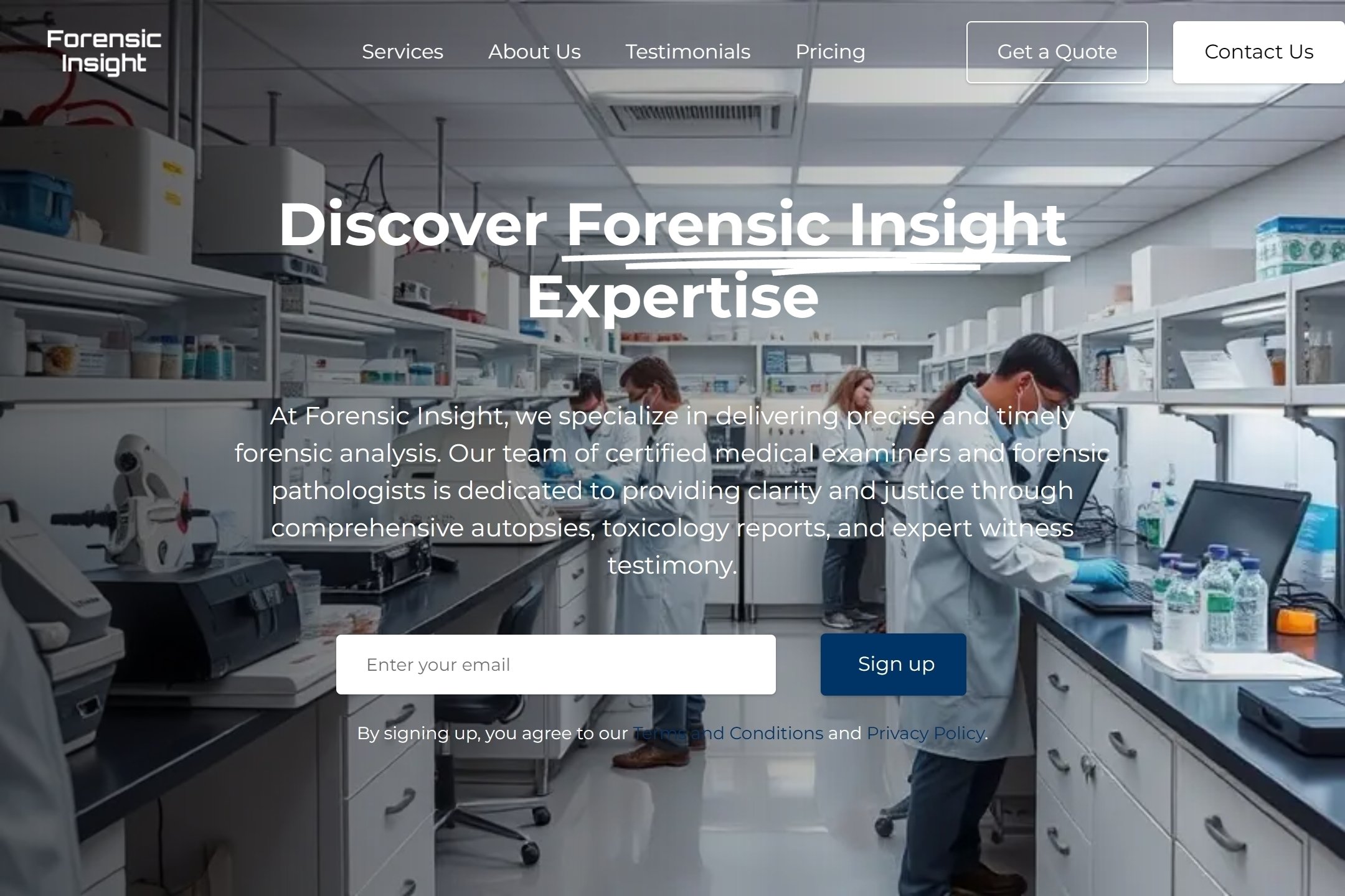 Medical Examiner website template