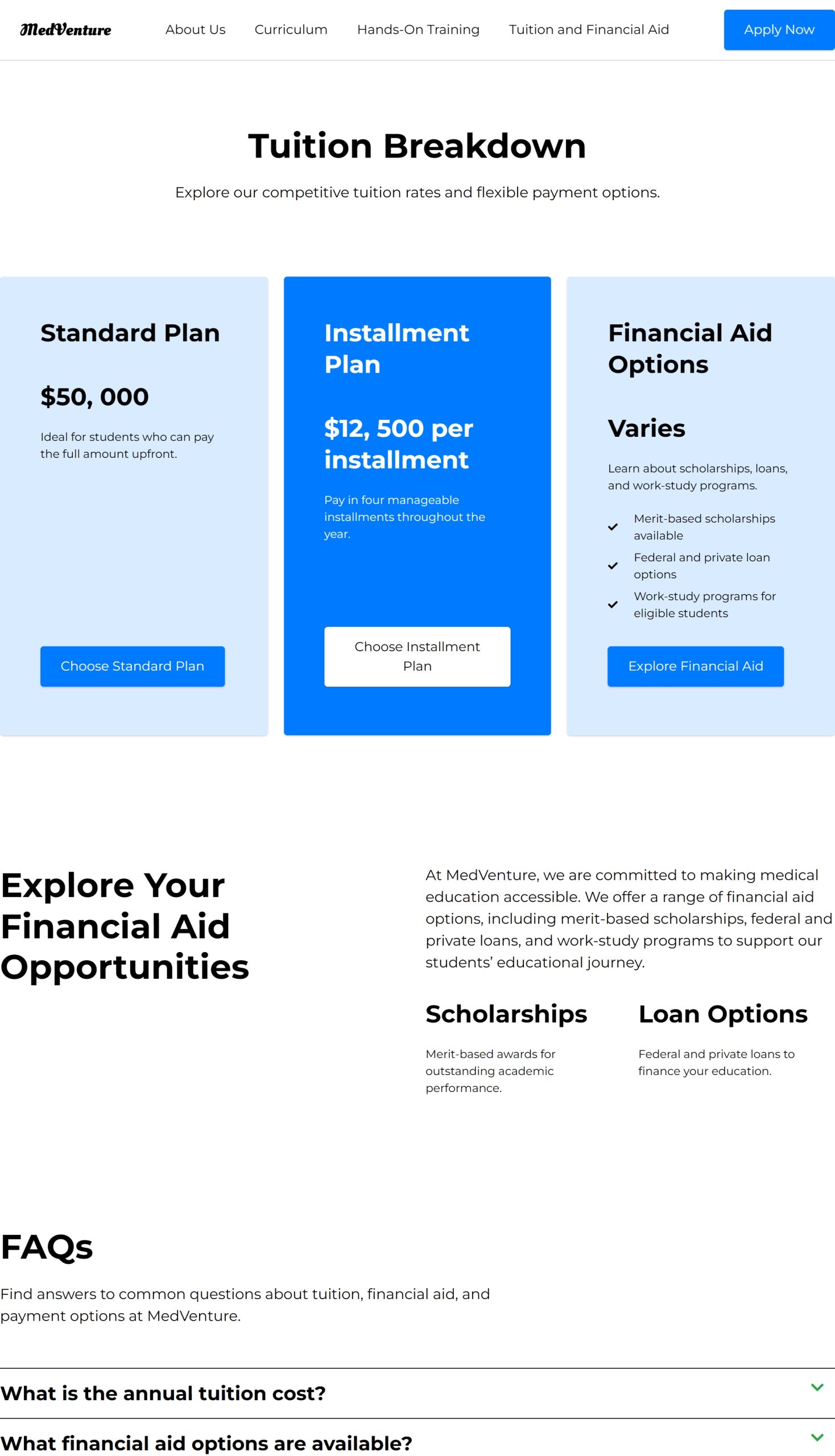 Tuition And Financial Aid