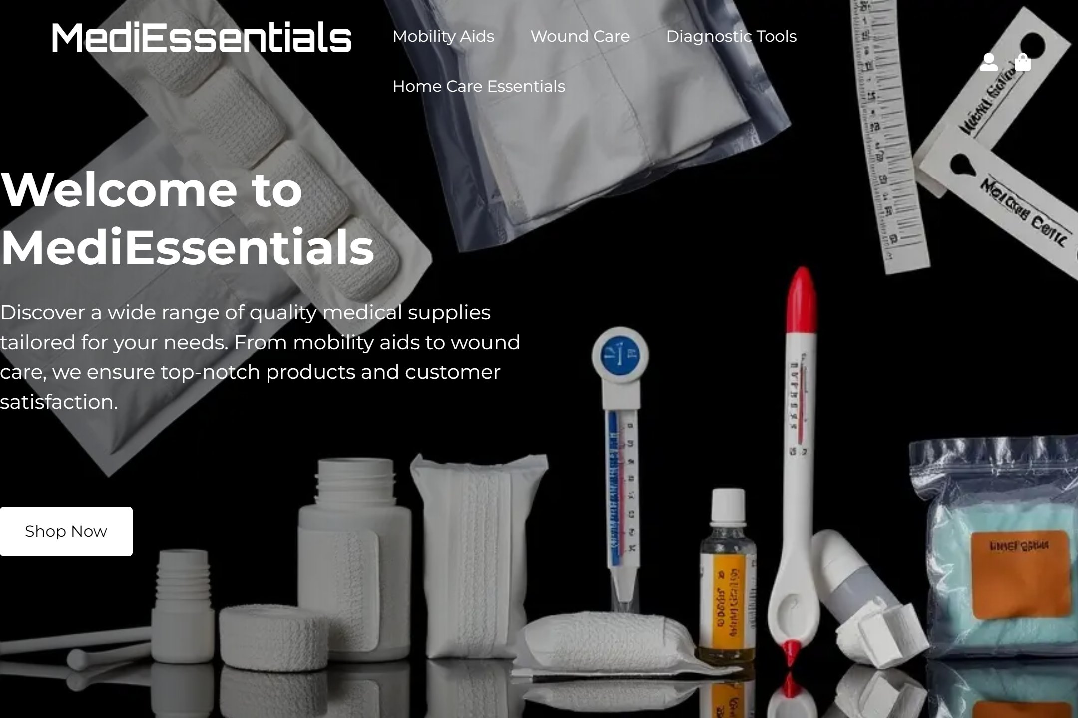 Medical supply store website template