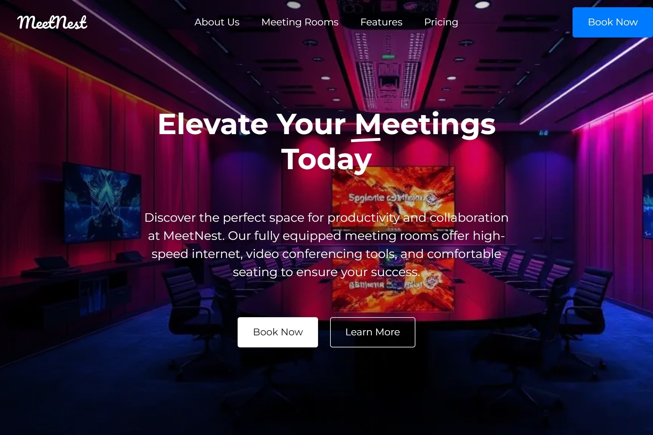 Meeting room website template