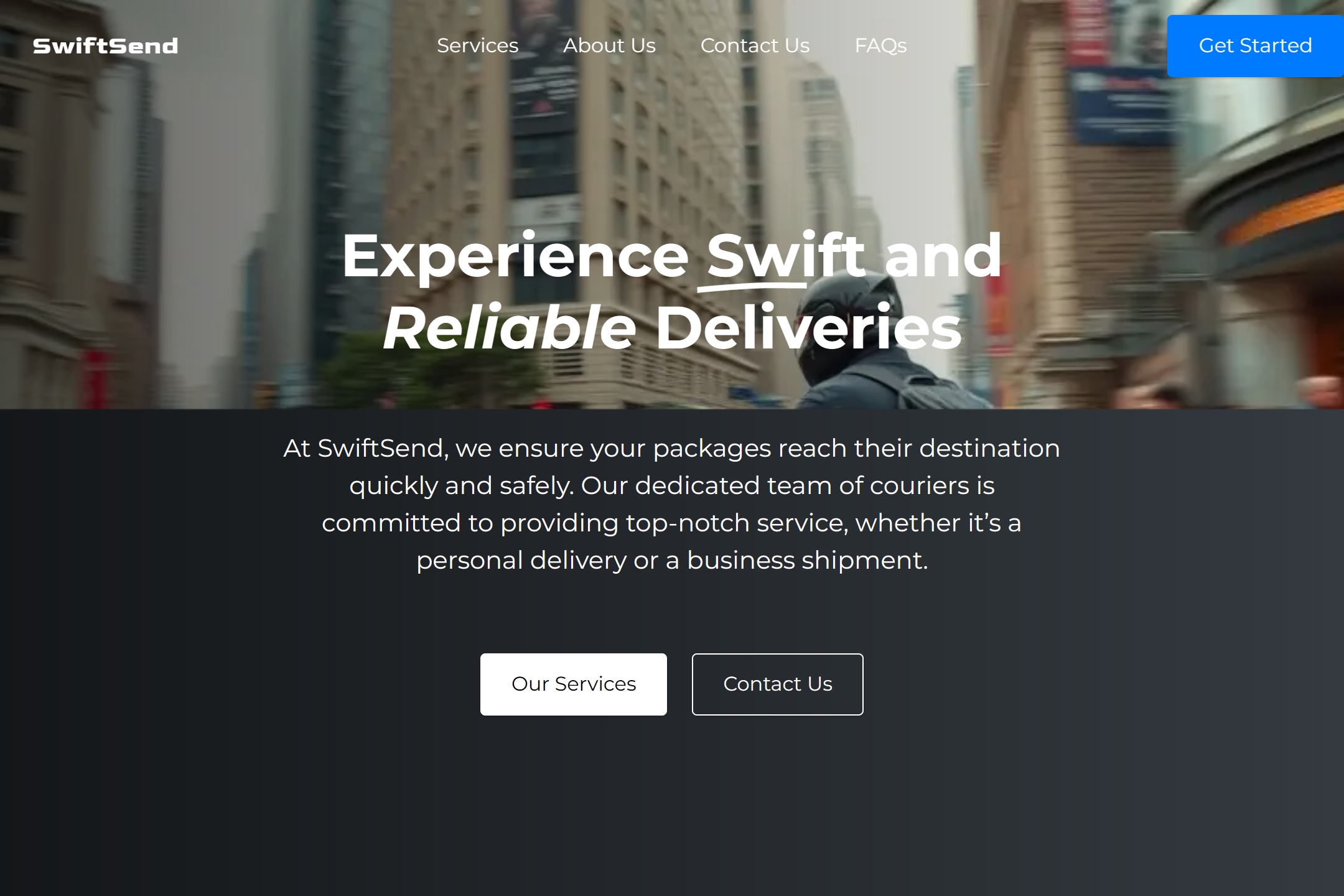 Messenger service website template
