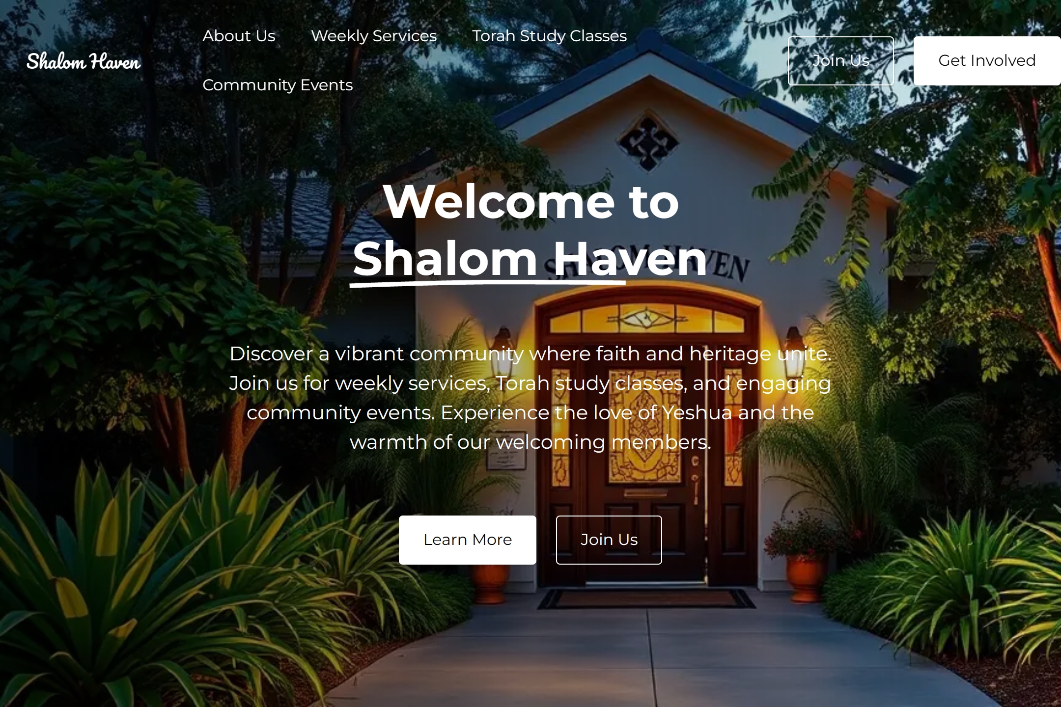 Messianic temple website template