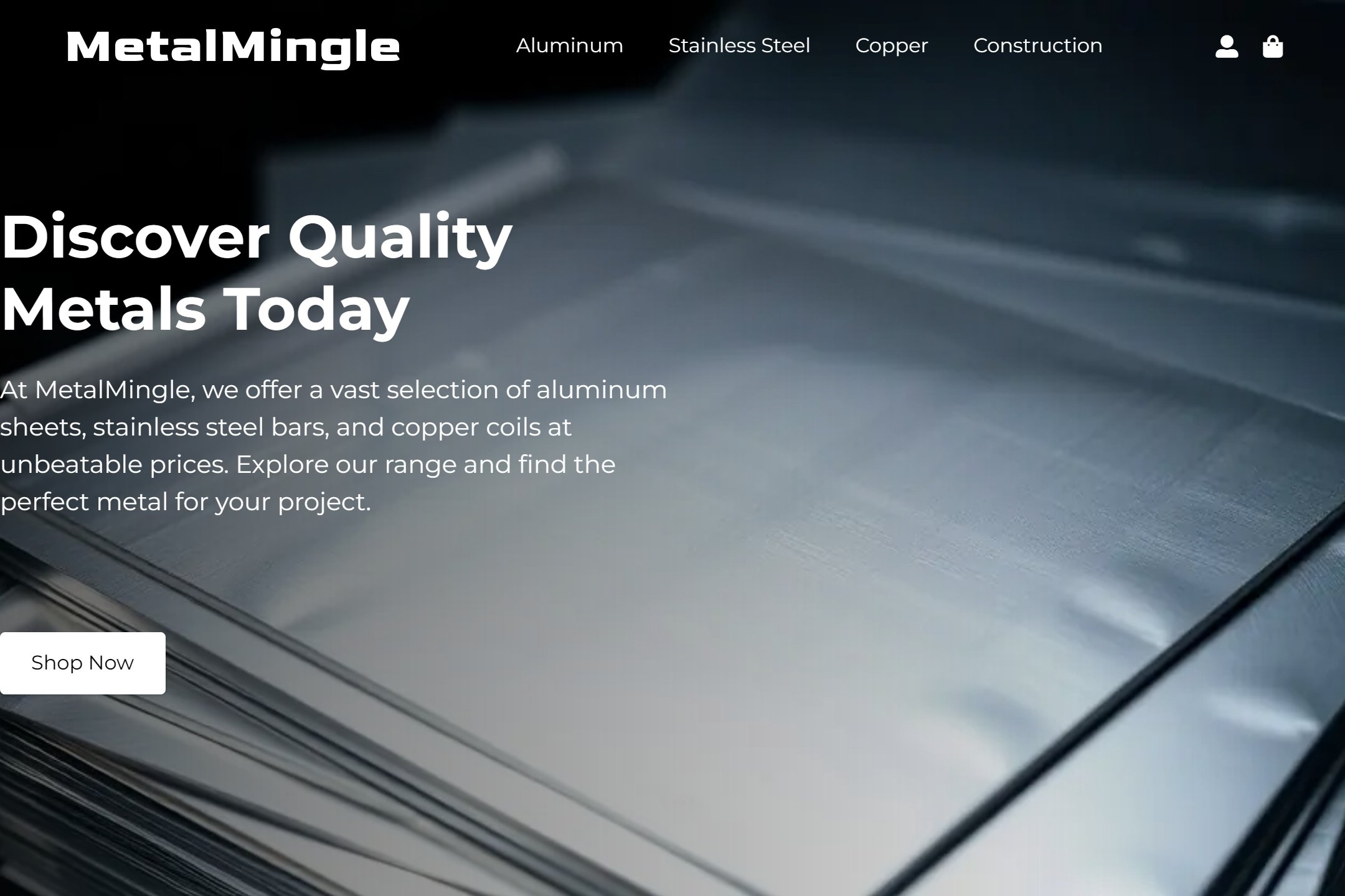 Metal supplier website template