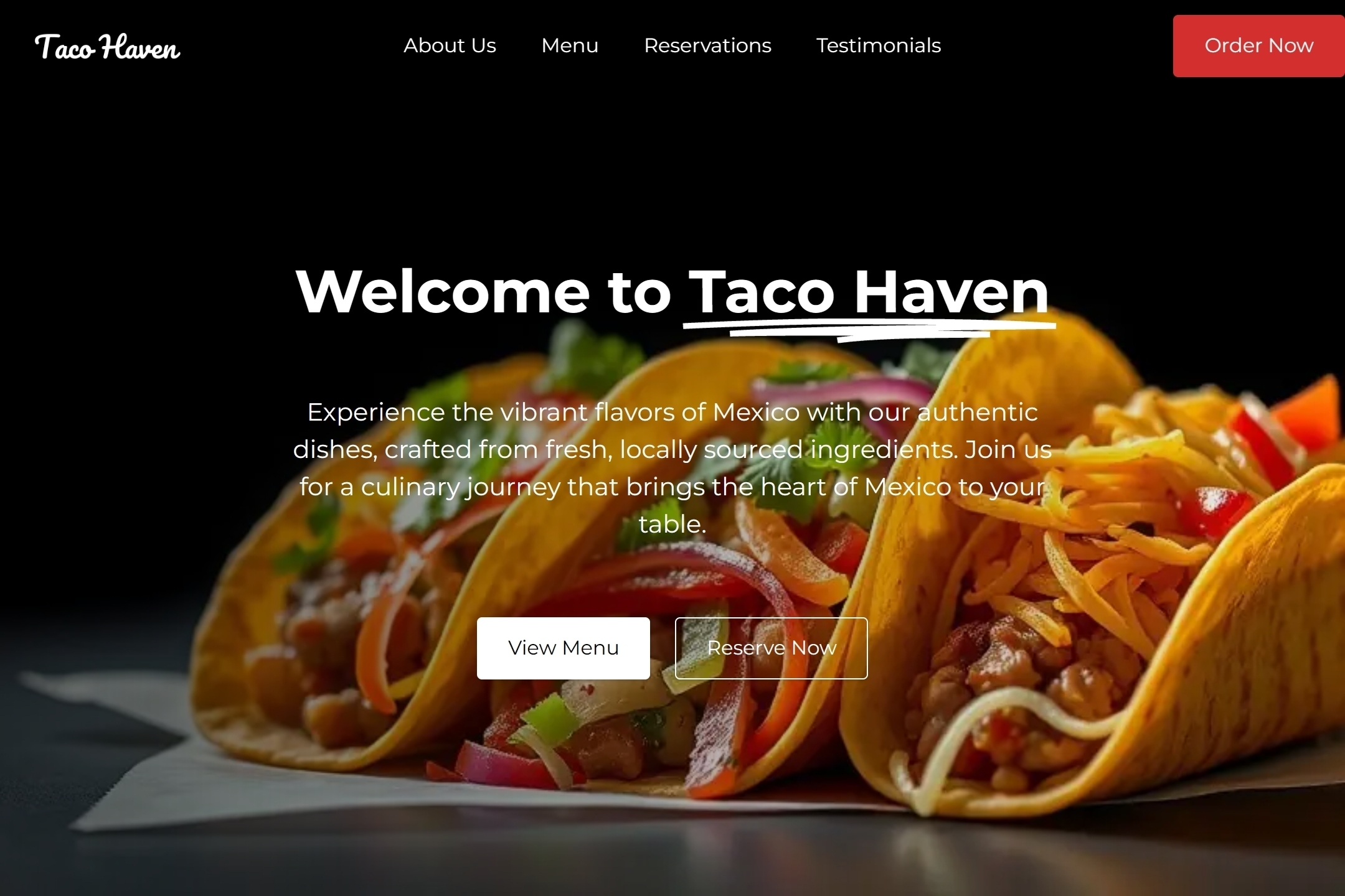 Mexican restaurant website template