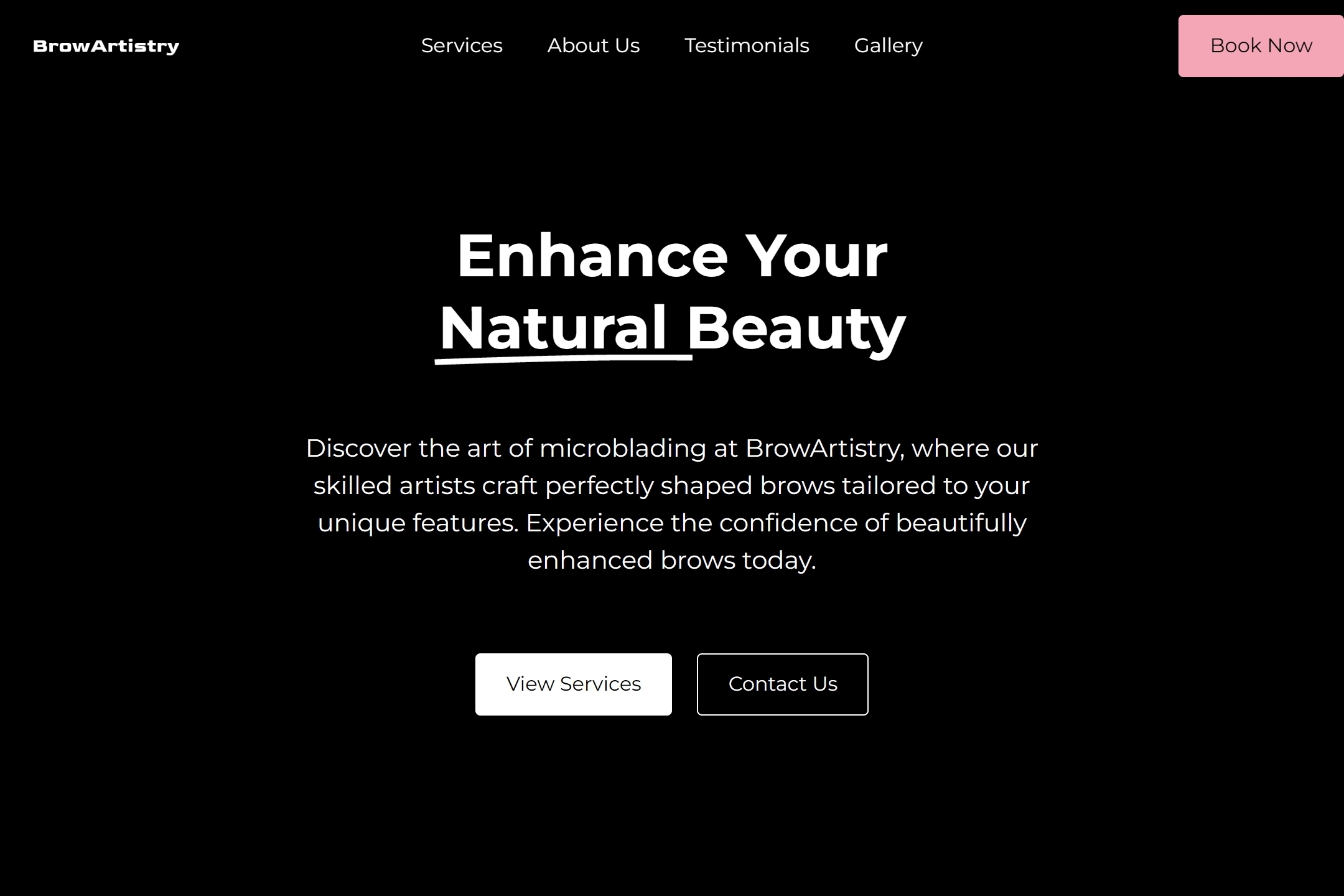 Microblading service website template