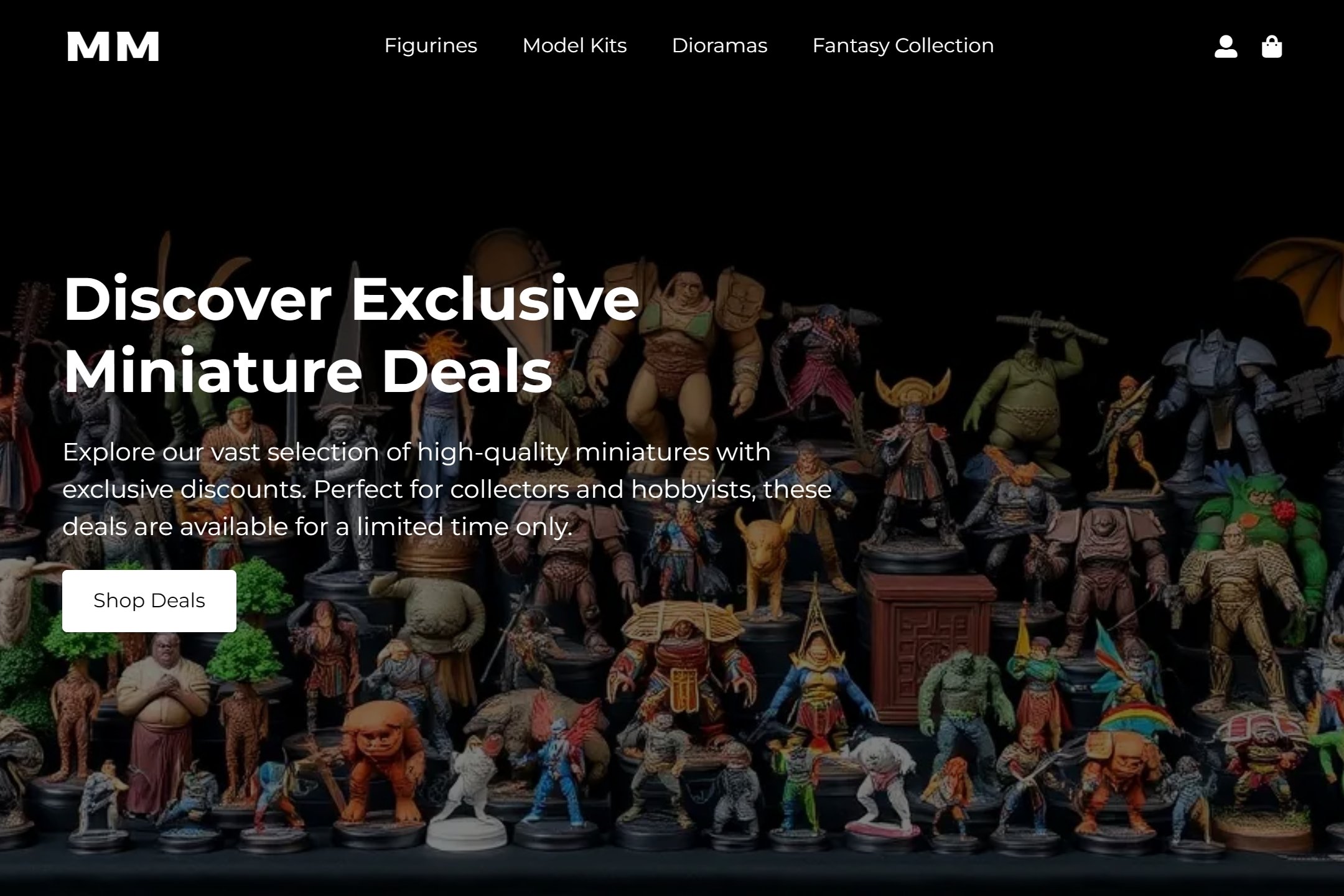 Miniatures store website template