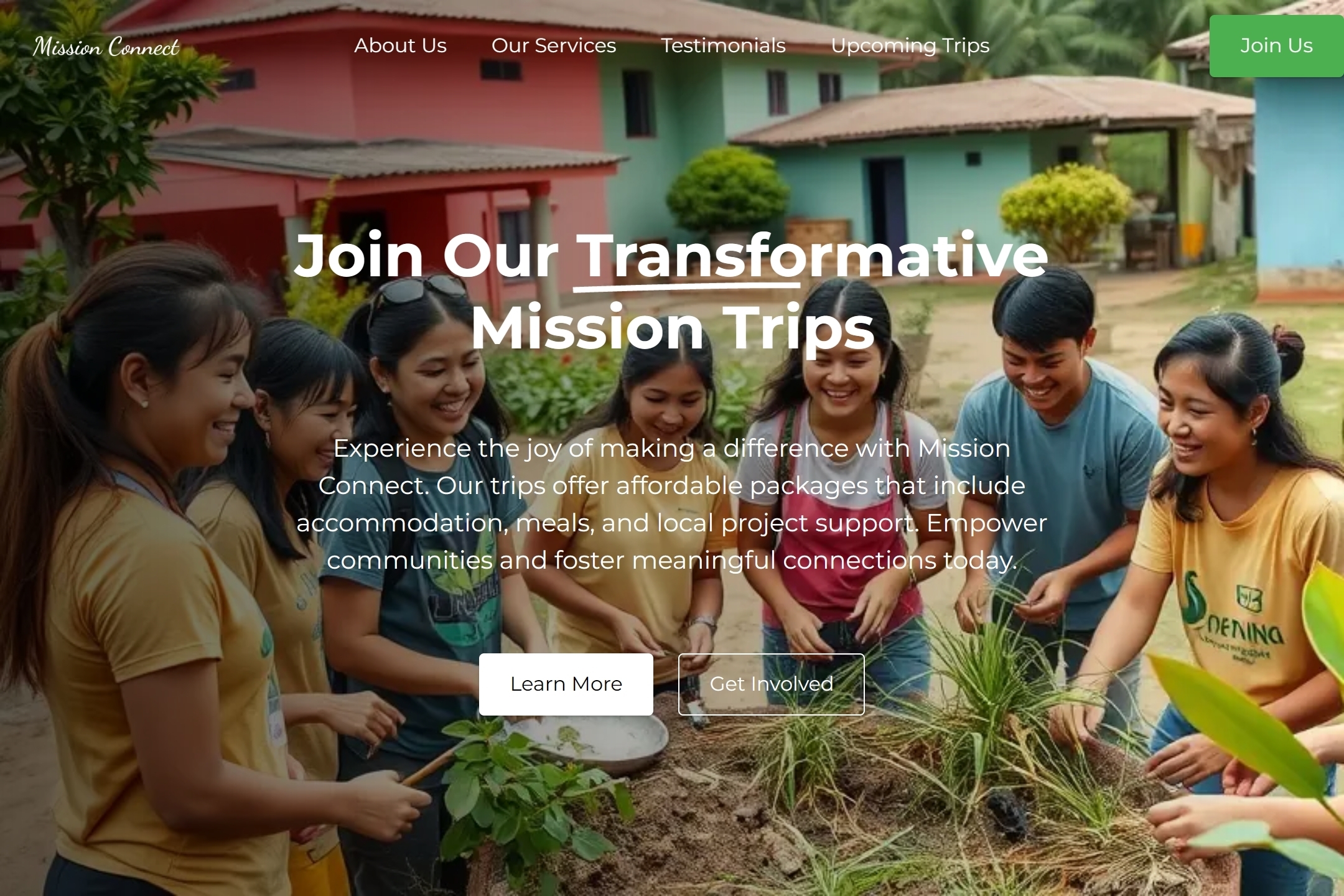 Mission trip website template