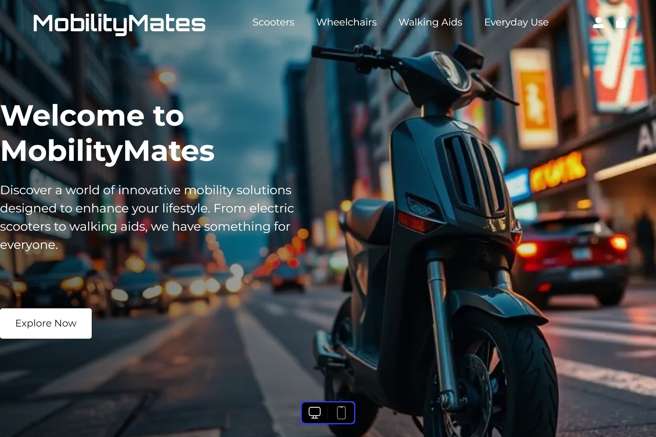 Mobility store website template
