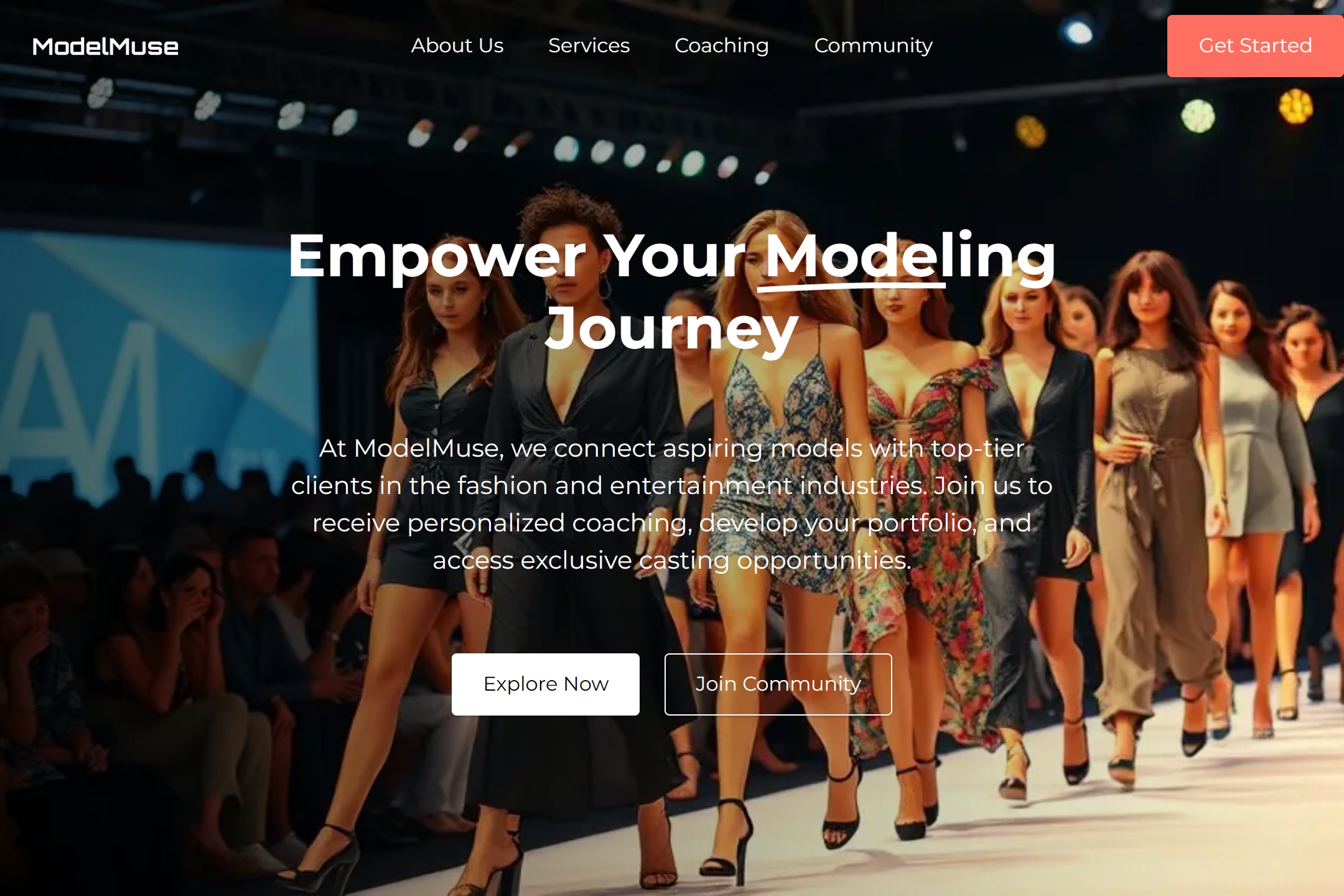Model book website template