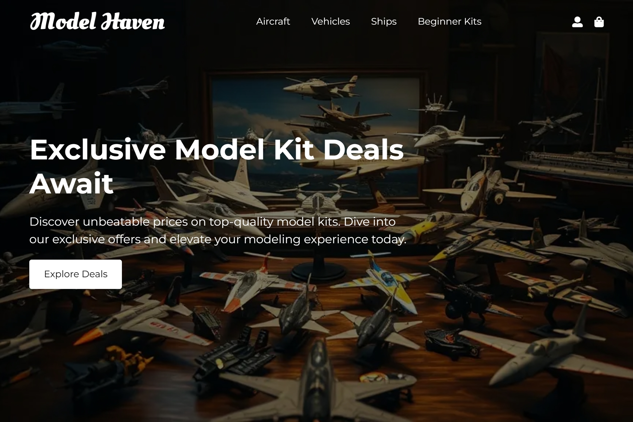 Model Store website template