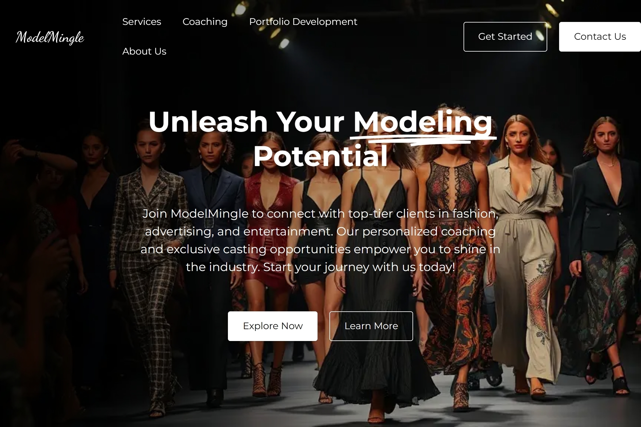 Model website template