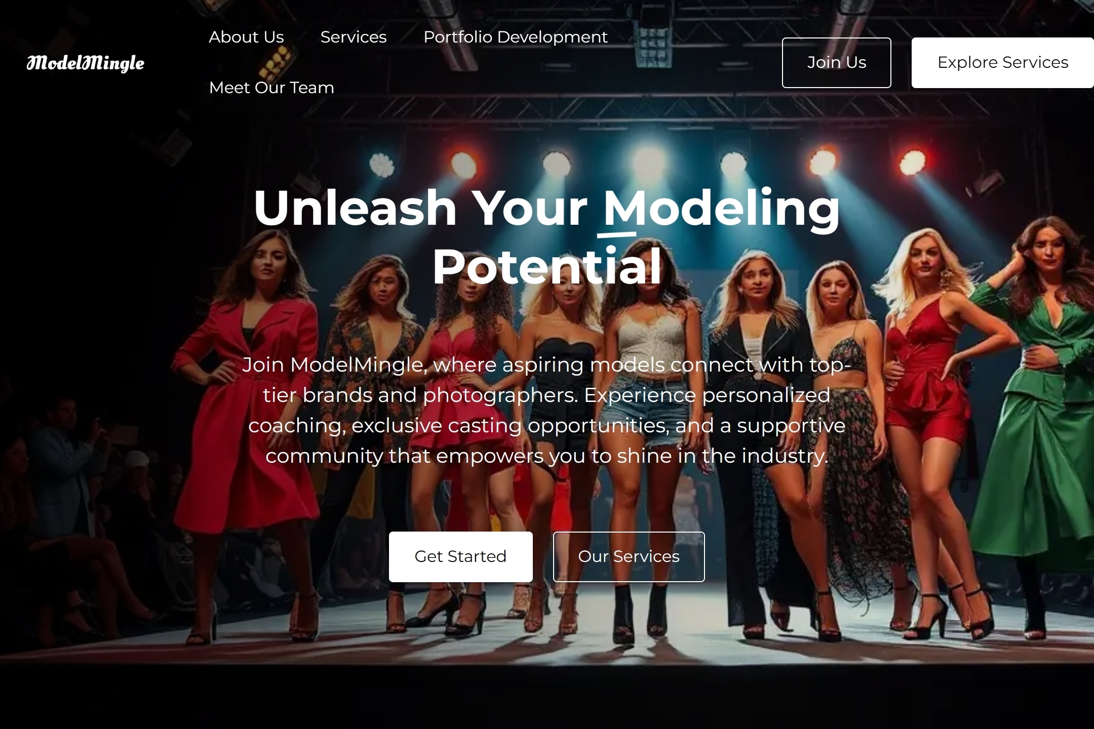 Modeling agency website template