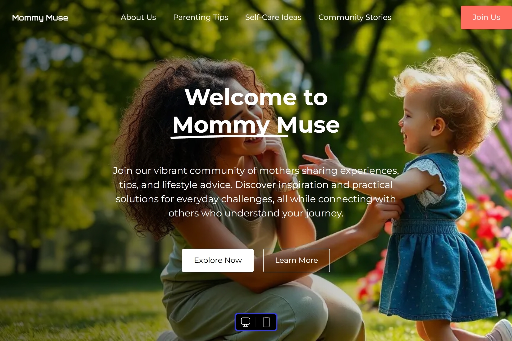 Mommy blog website template