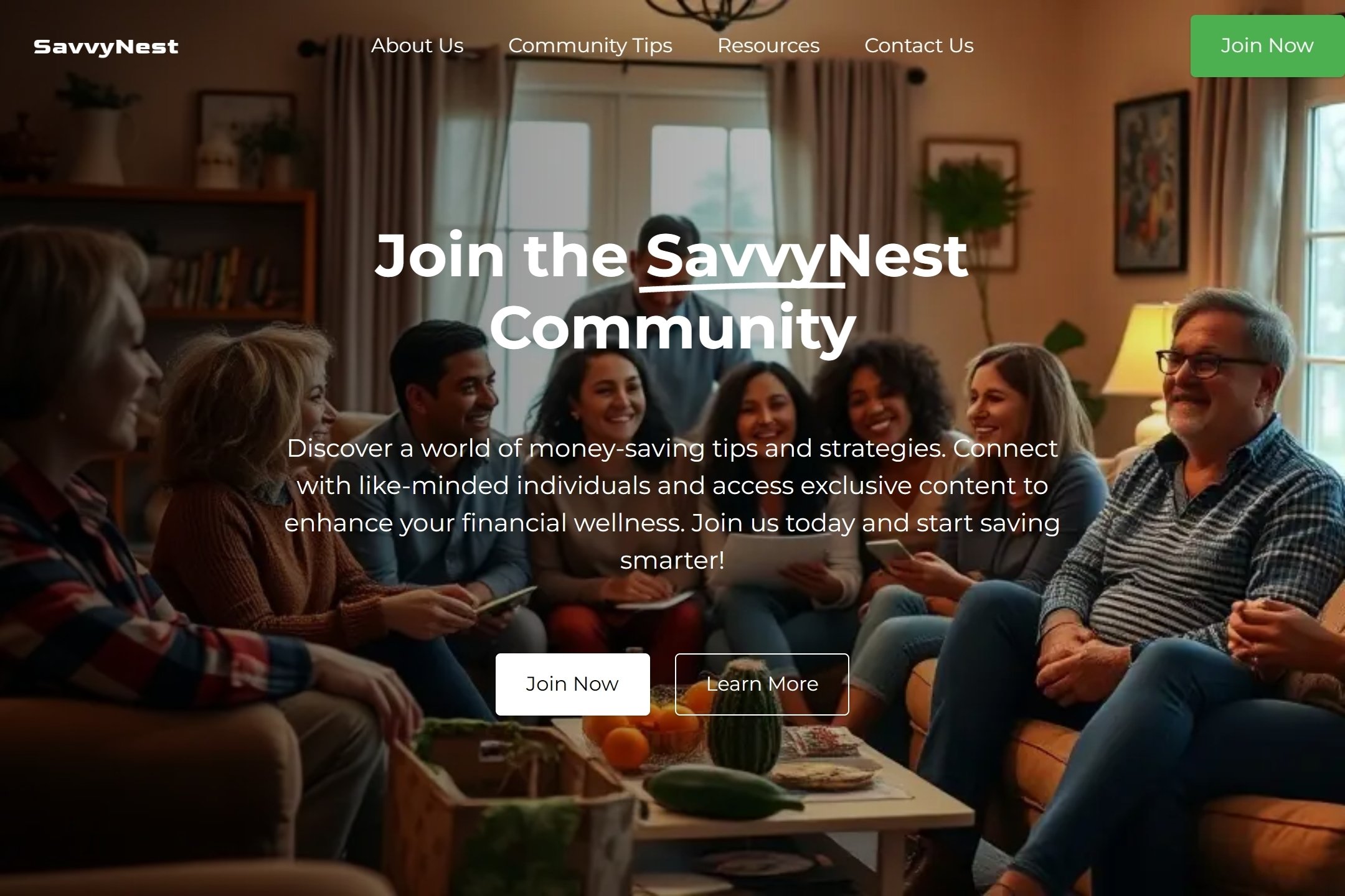 Money saving Forum website template