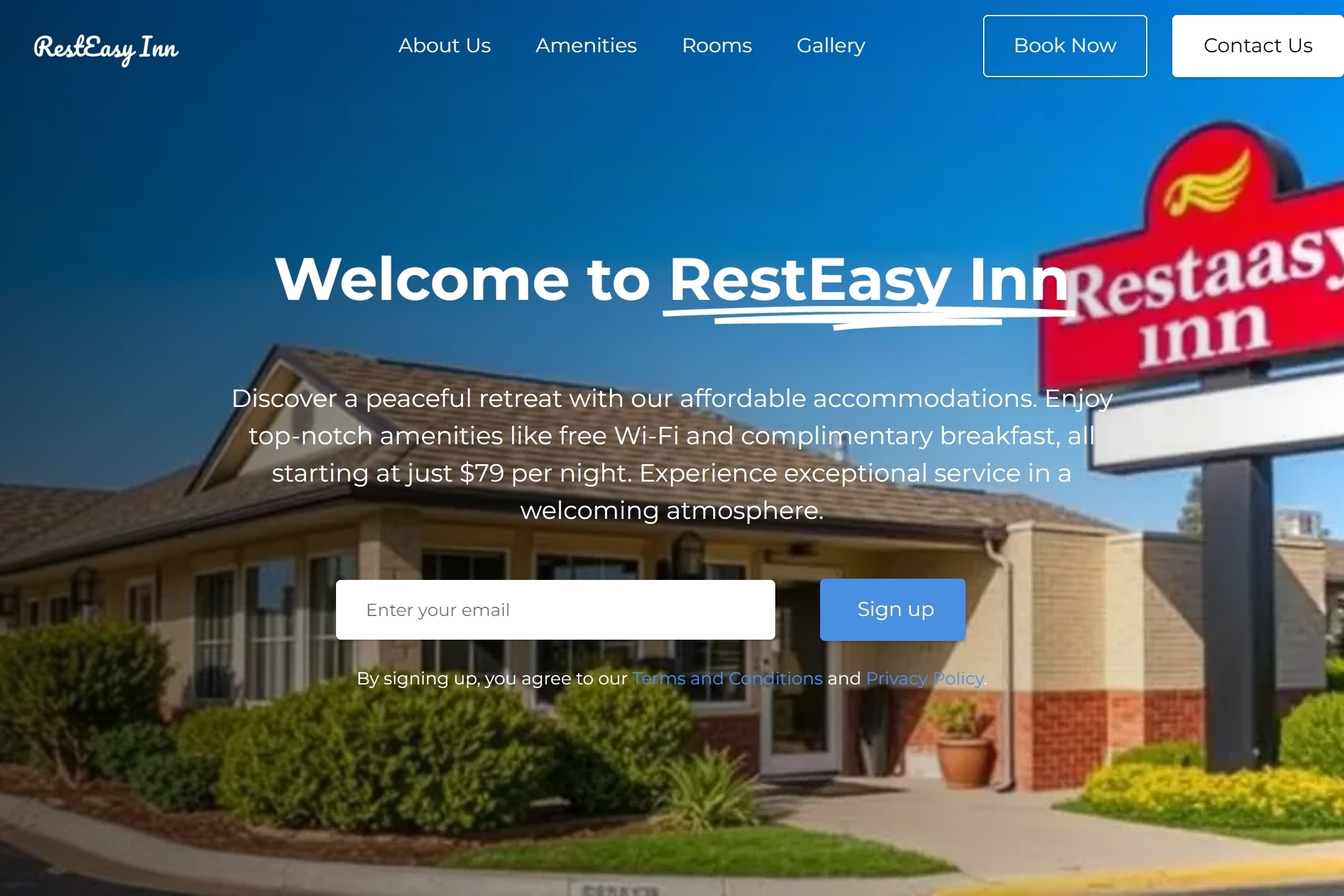 Motel website template