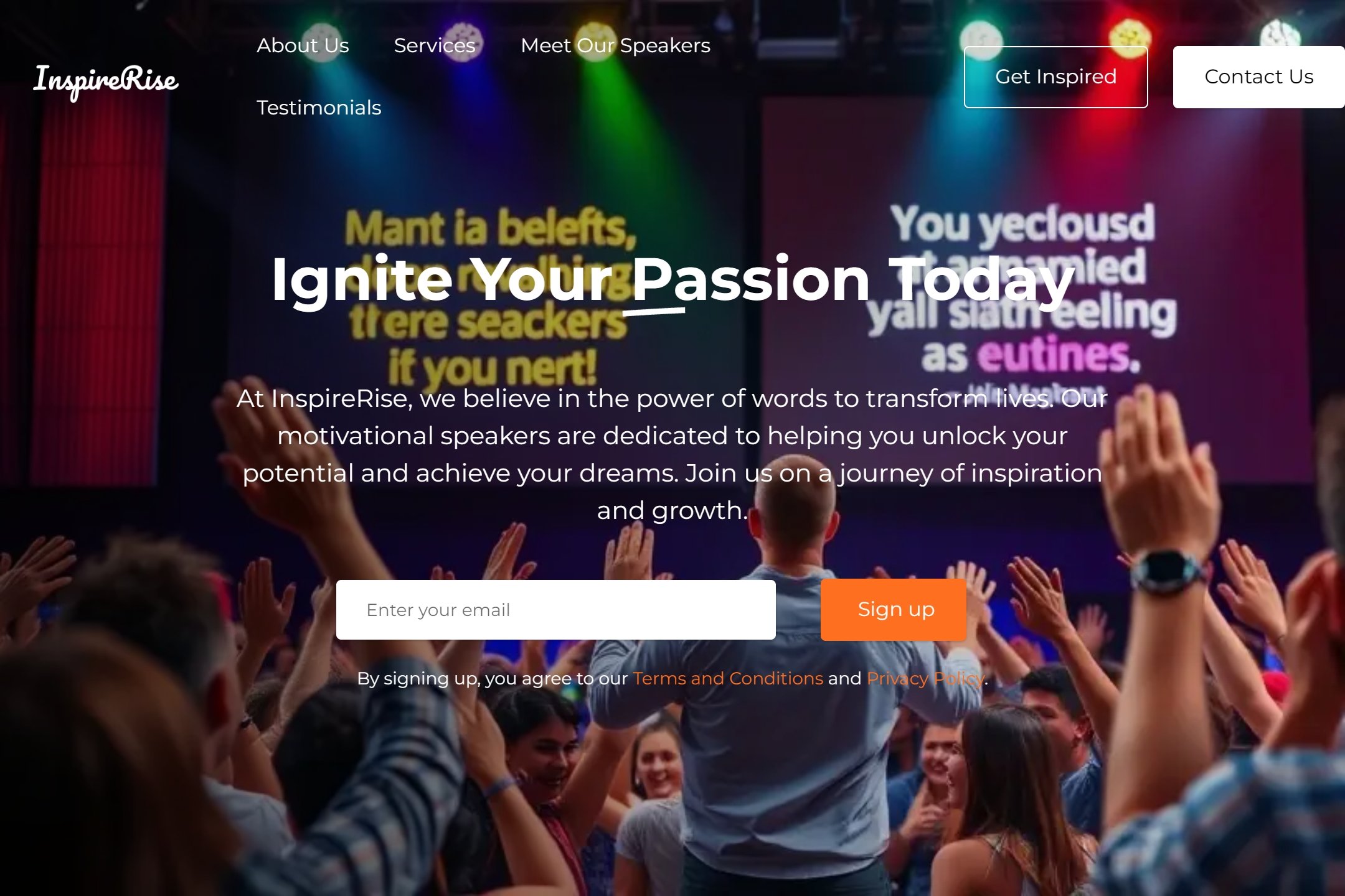 Motivational speaker website template