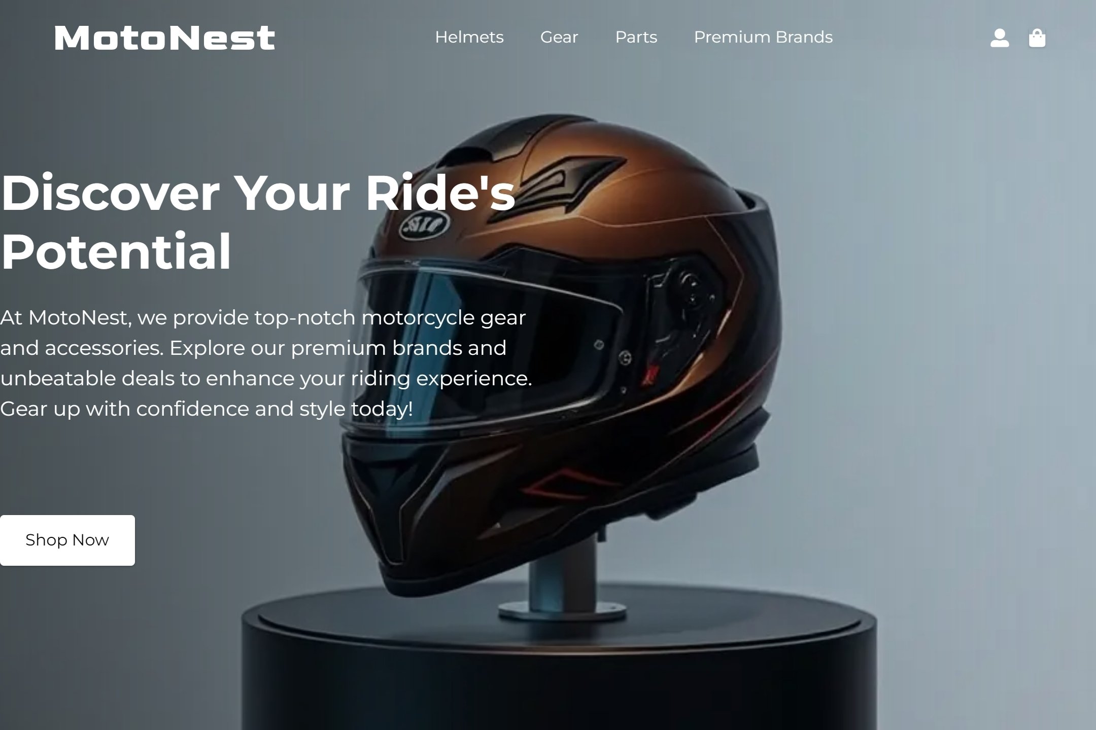 Motorcycle shop website template