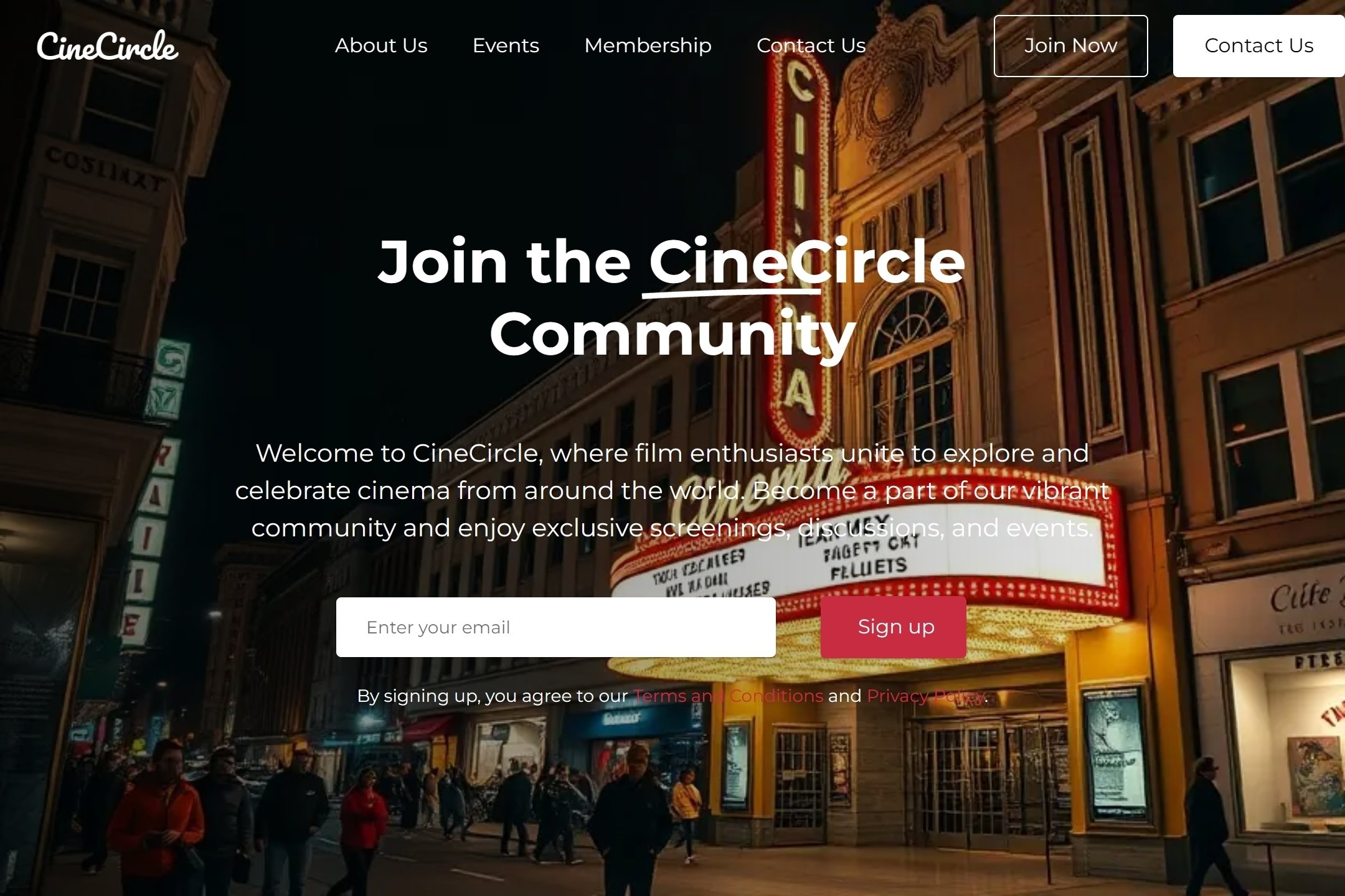 Movie Club website template