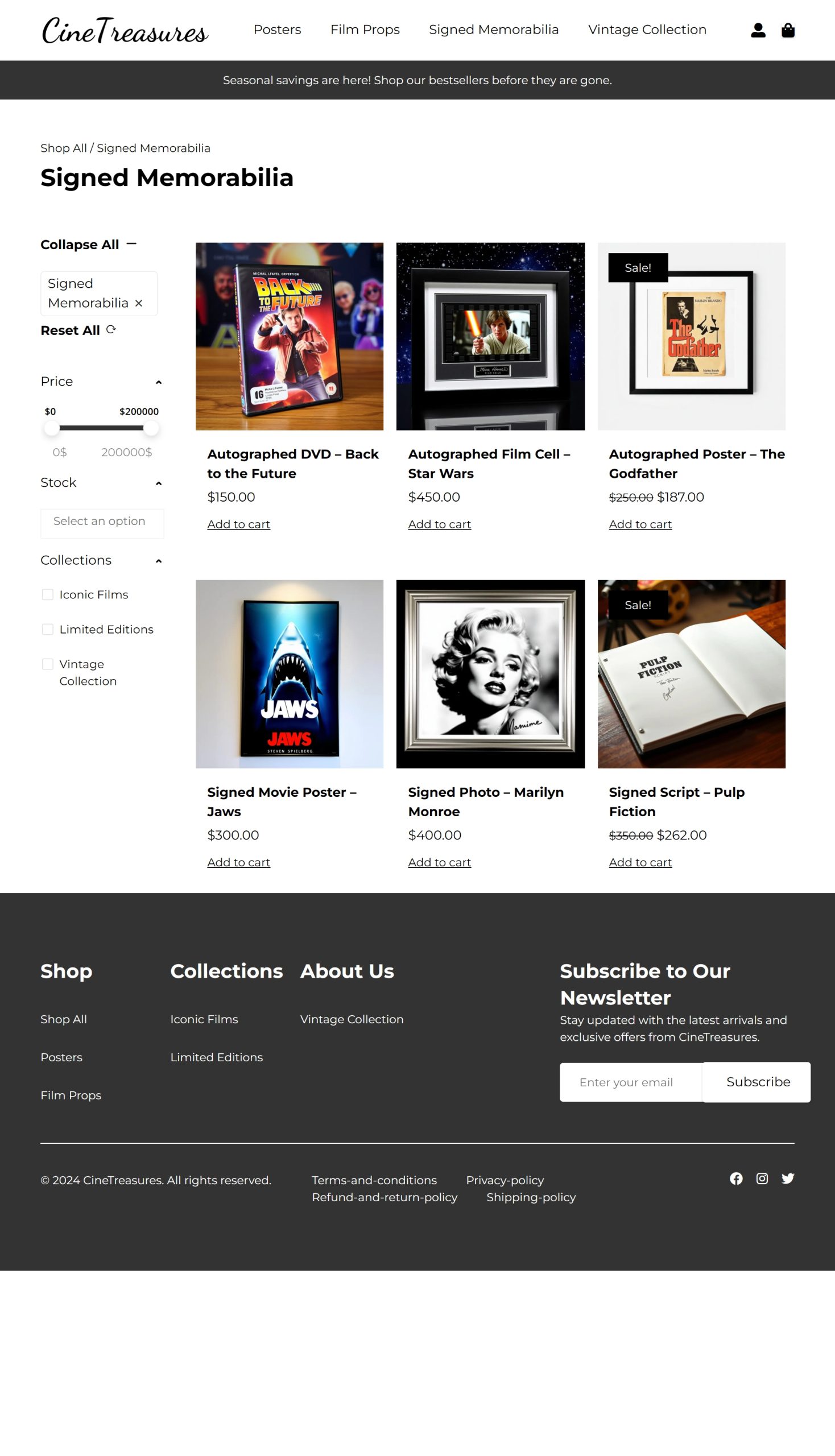 Signed Memorabilia