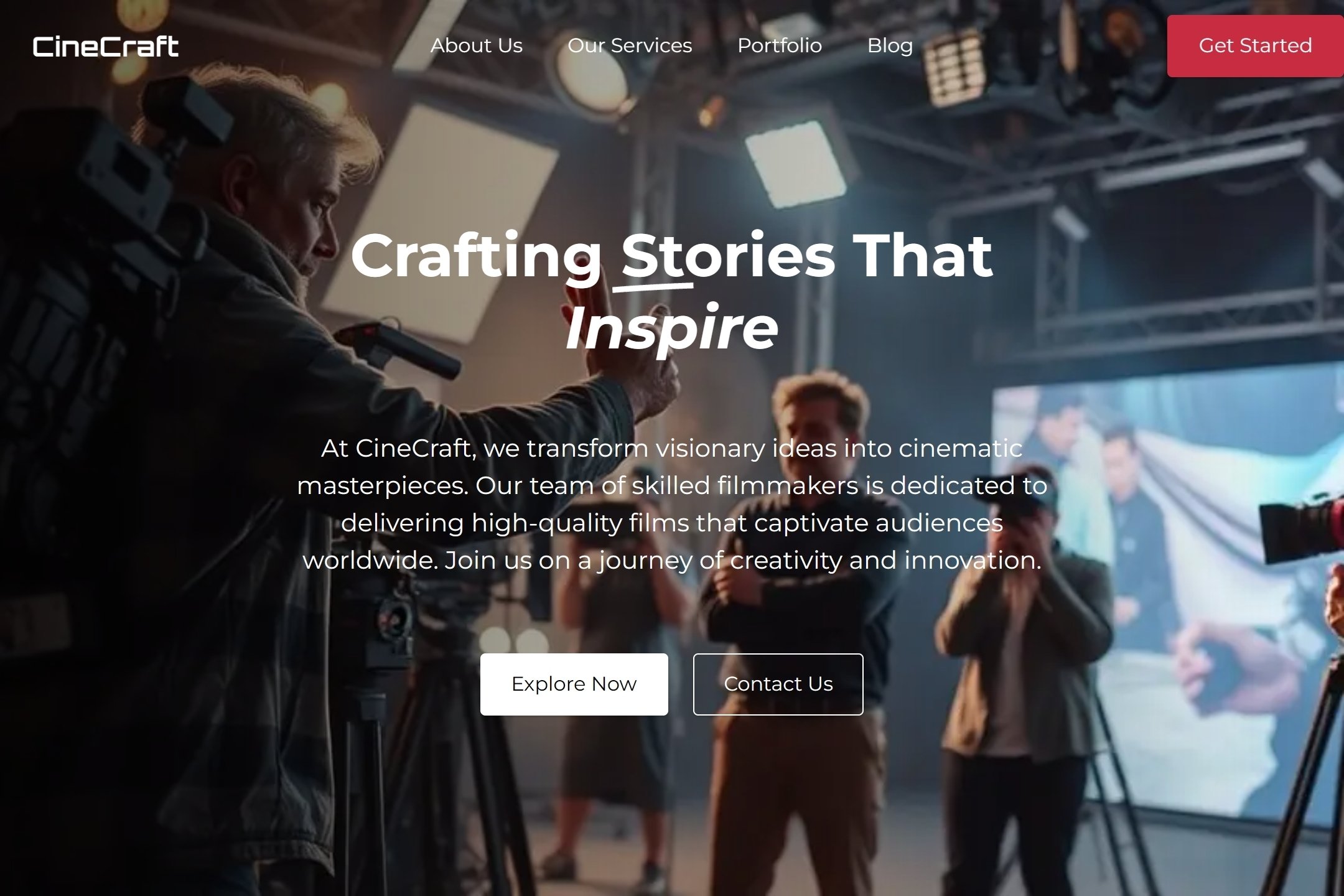 Movie production company website template